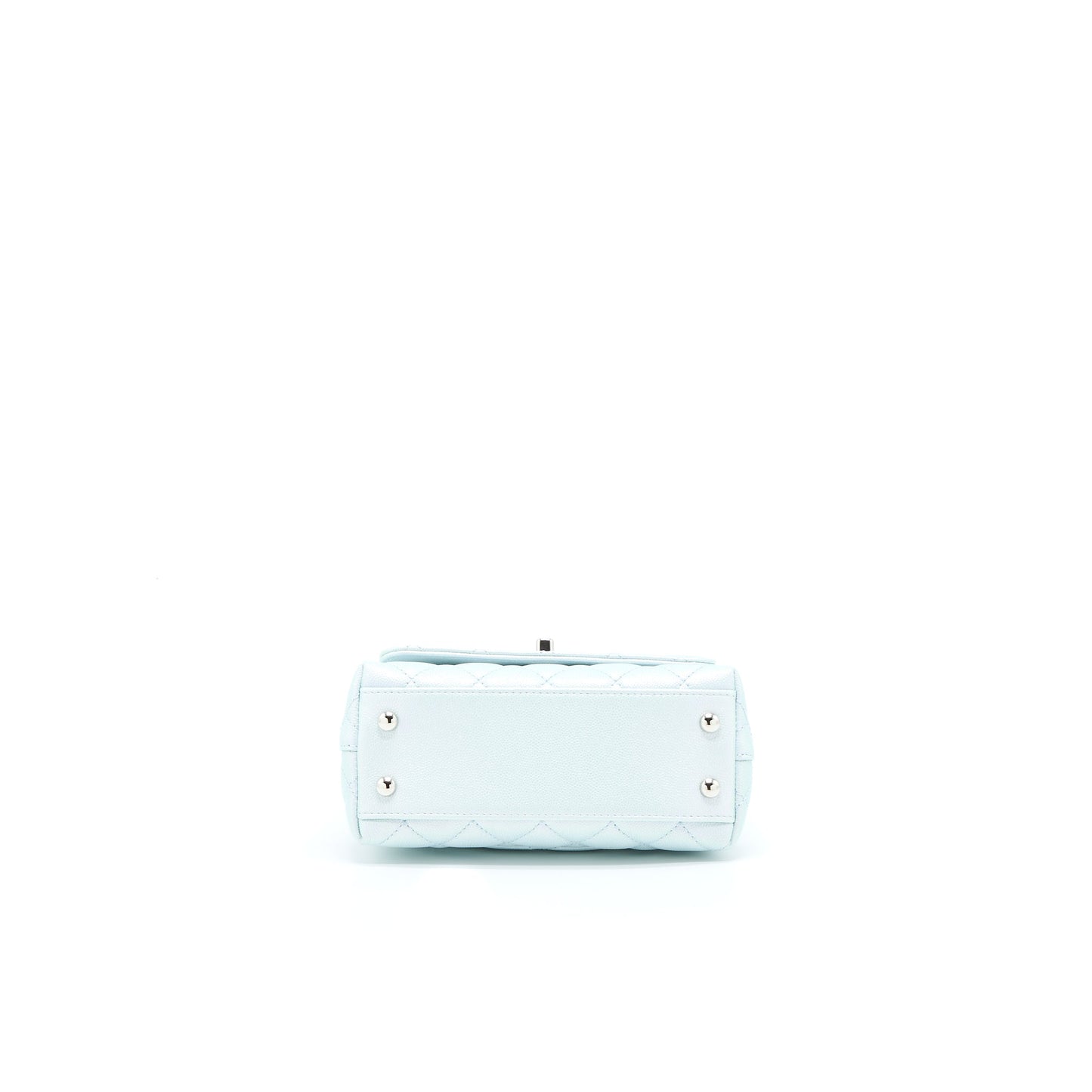 Chanel Mini Coco Handle Ombre Iridescent Caviar Light Blue Multicolour Hardware (Microchip)