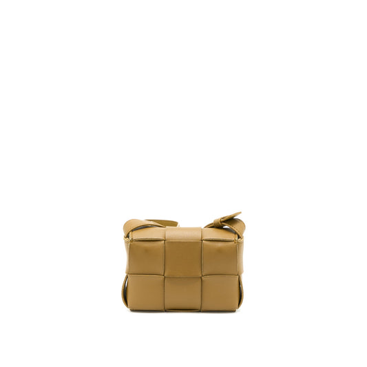 Bottega Venetta Mini Cassette Crossbody Bag Olive Brown LGHW