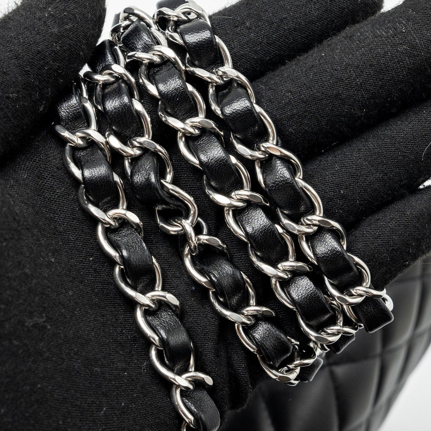 Chanel Mini Rectangular flap bag lambskin black SHW (microchip)