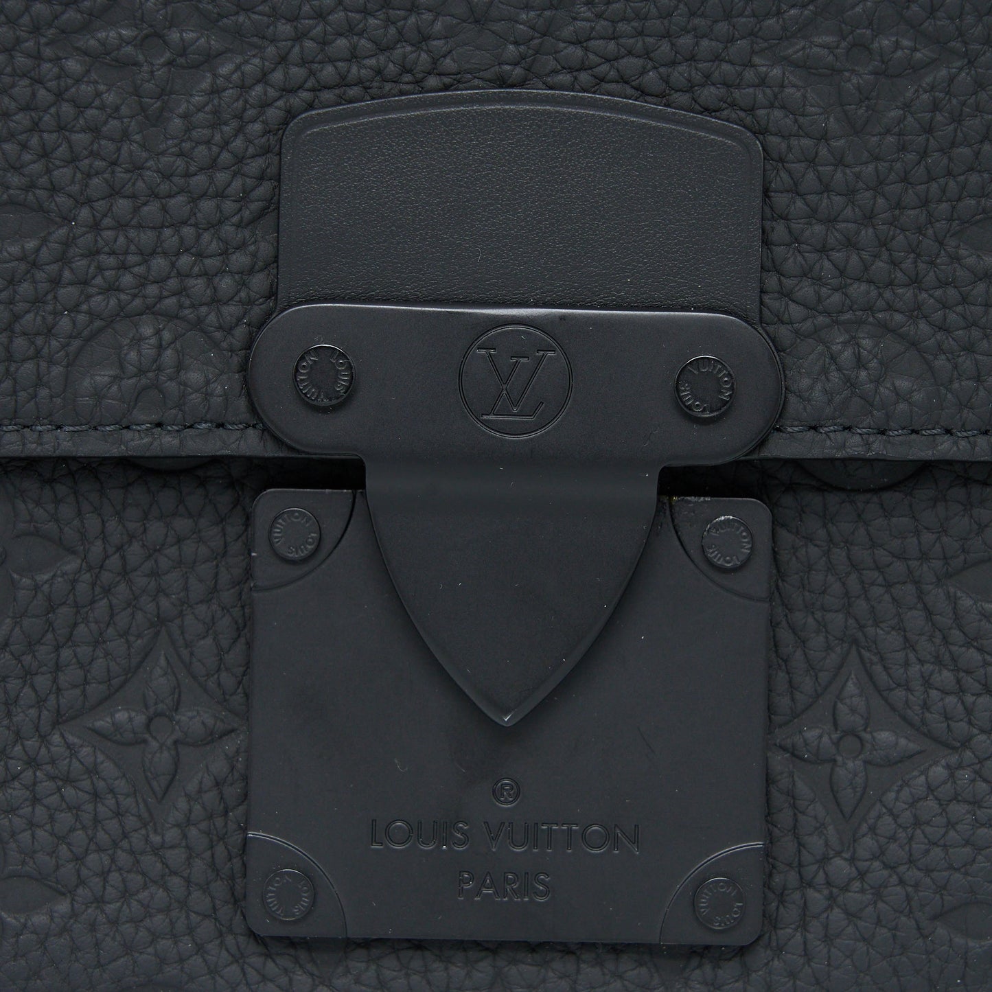 Louis Vuitton S Lock Slingbag Monogram-Embossed Taurillon Black Black Hardware (New Version)
