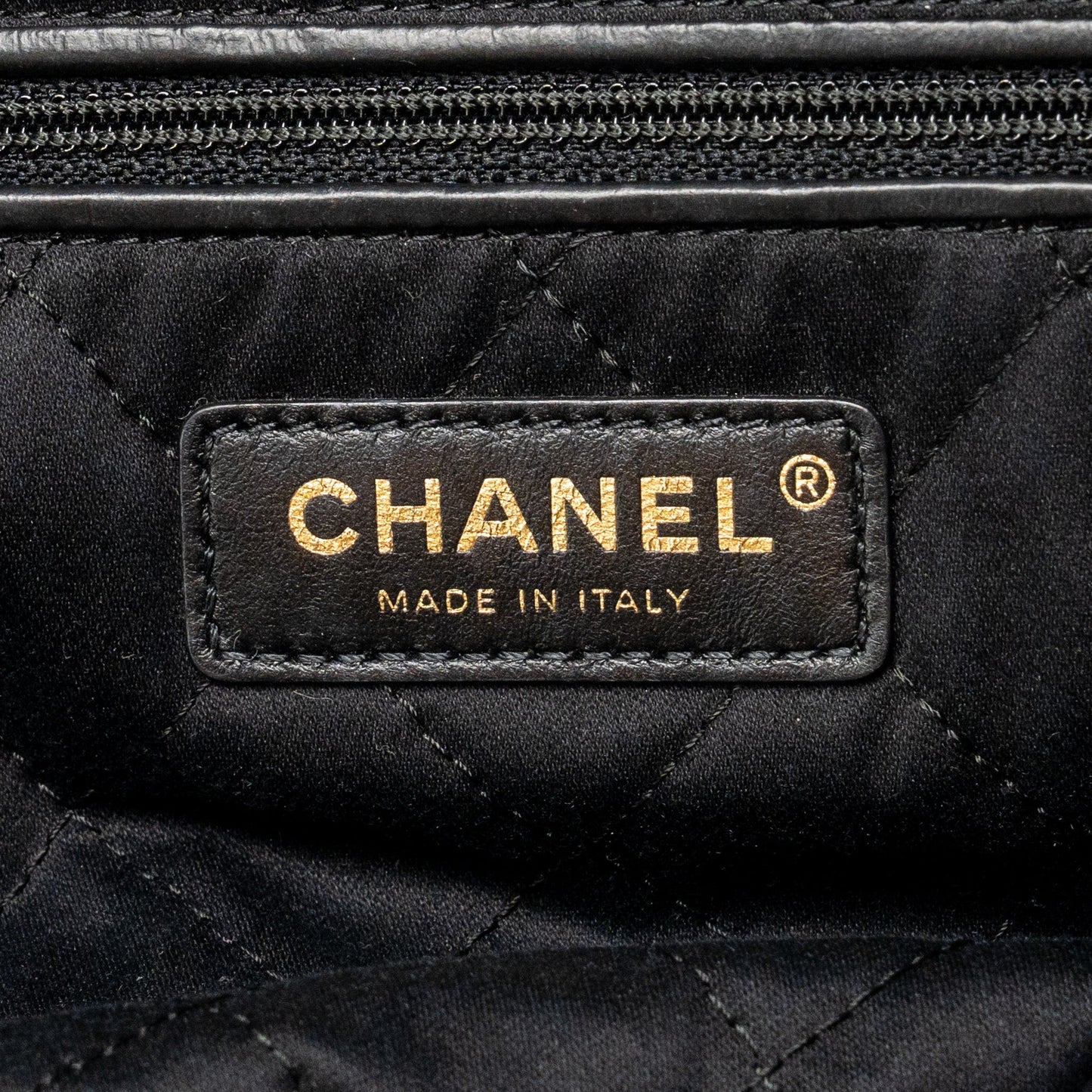 Chanel Small 22 Bag White Letter Shiny Calfskin Black GHW (Microchip)