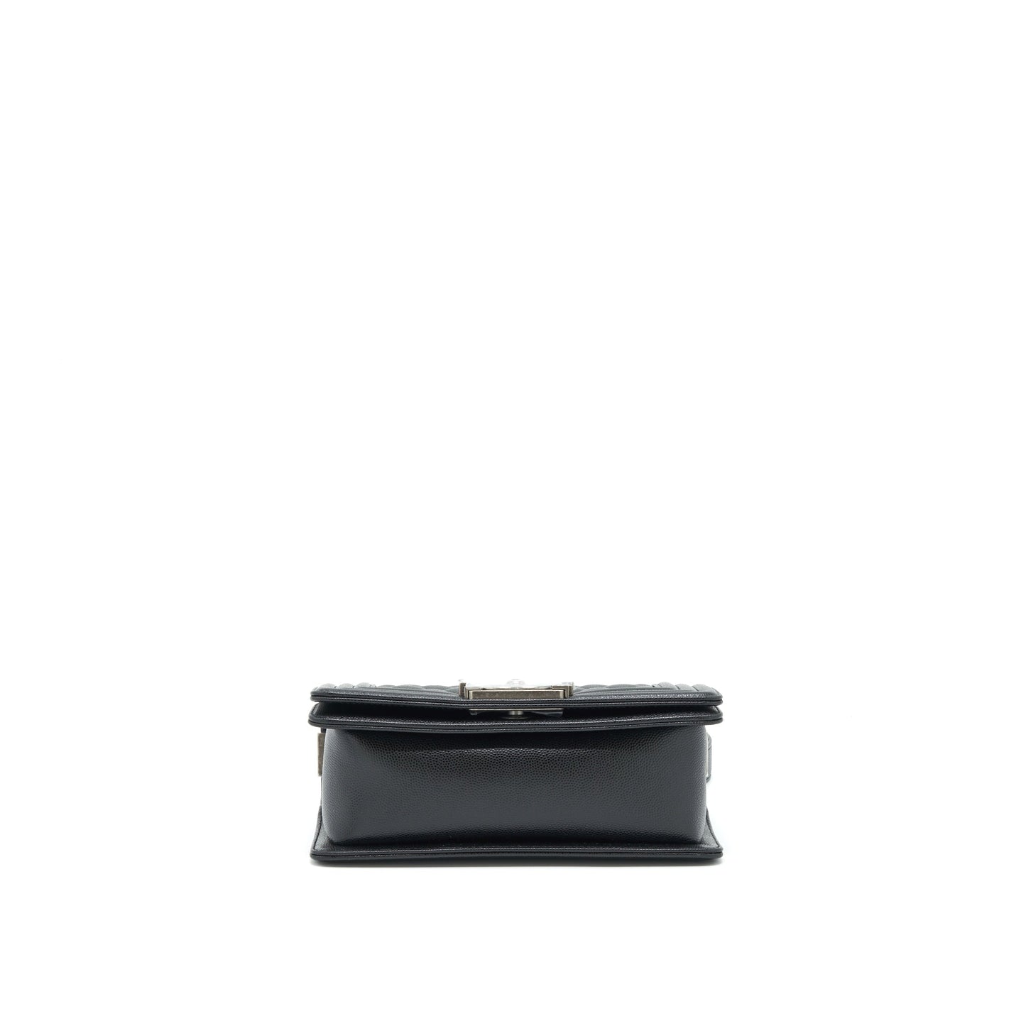 Chanel Small Boy Bag Caviar Black Ruthenium Sliver Hardware (Microchip）
