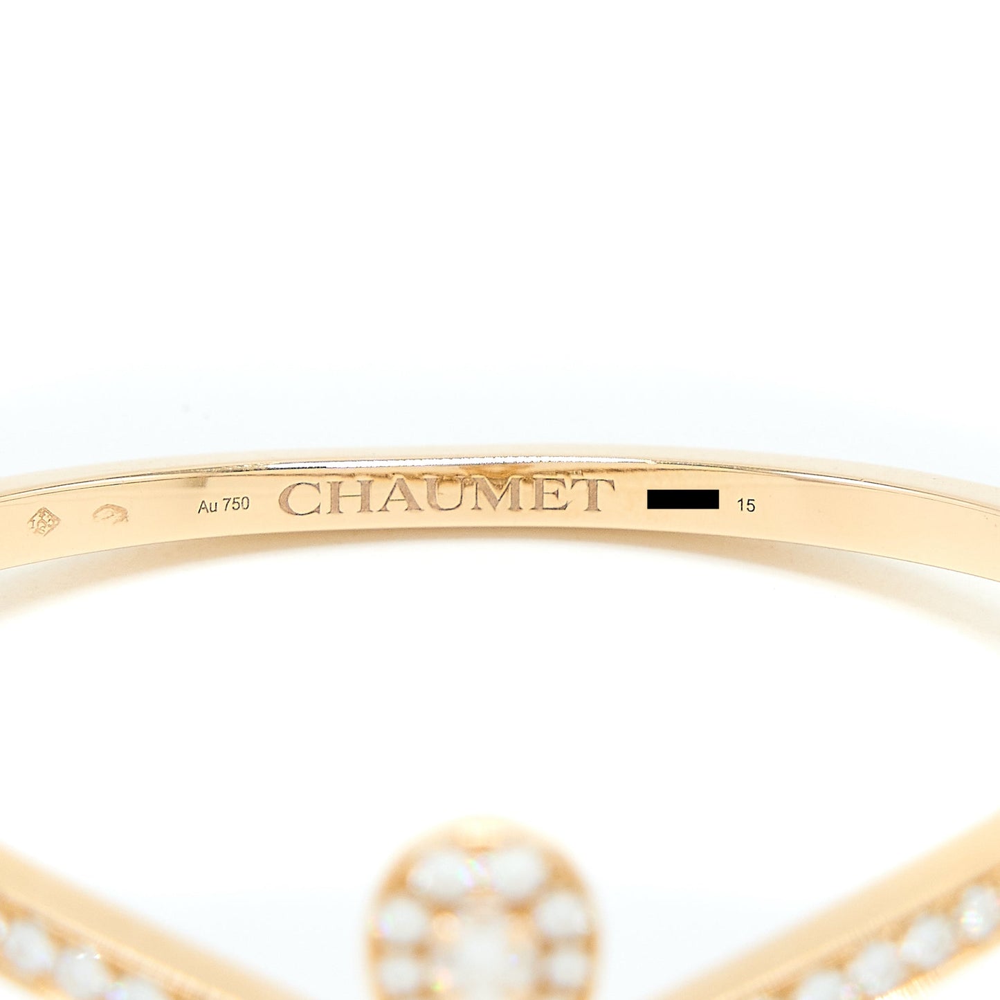 Chaumet Size 15 Josephine Aigrette Bracelet Rose Gold Diamonds