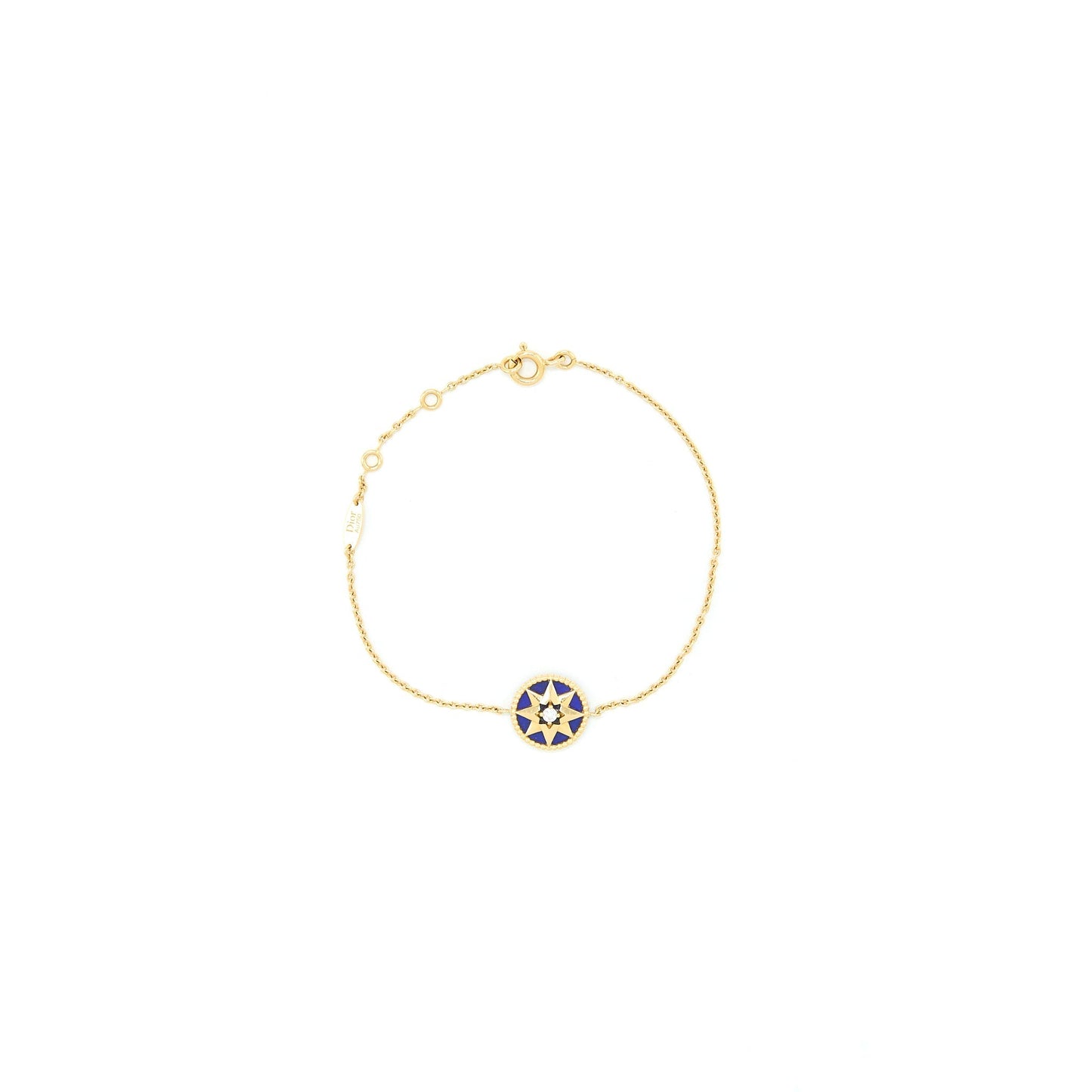 Luxury Dior Rose Des Vents Bracelet Yellow Gold Semi Precious Stone Diamond