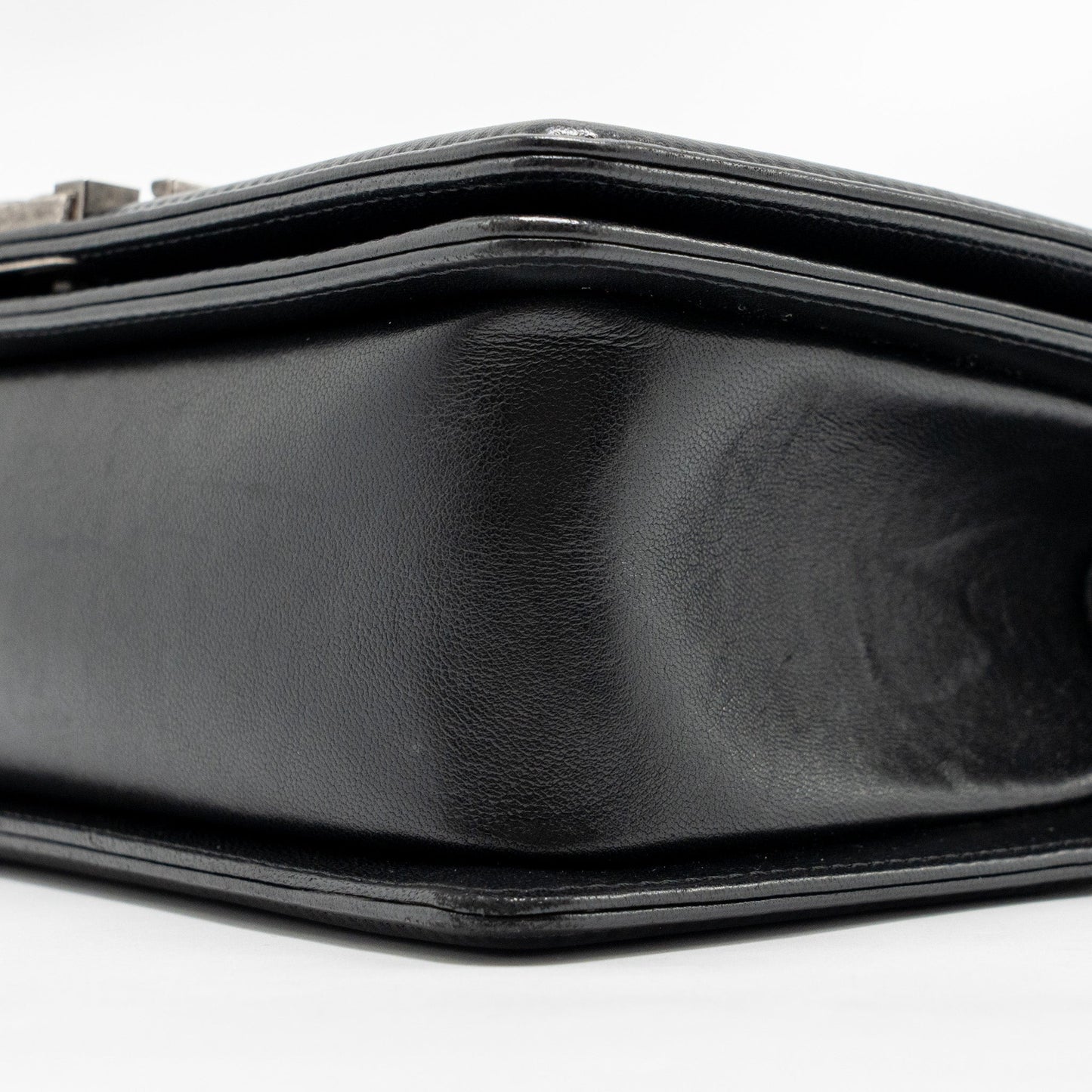 Chanel Medium Boy Bag Lambskin Black Ruthenium SHW