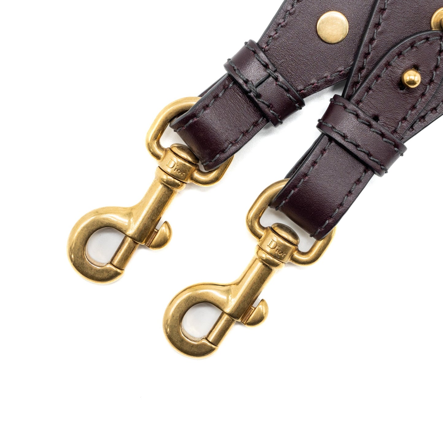 Luxury Dior Shoulder strap oblique canvas / calfskin red GHW
