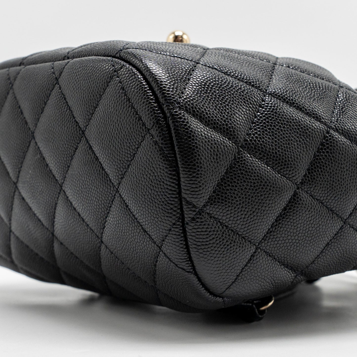Chanel Quilted Mini Backpack Caviar Black LGHW (Microchip)