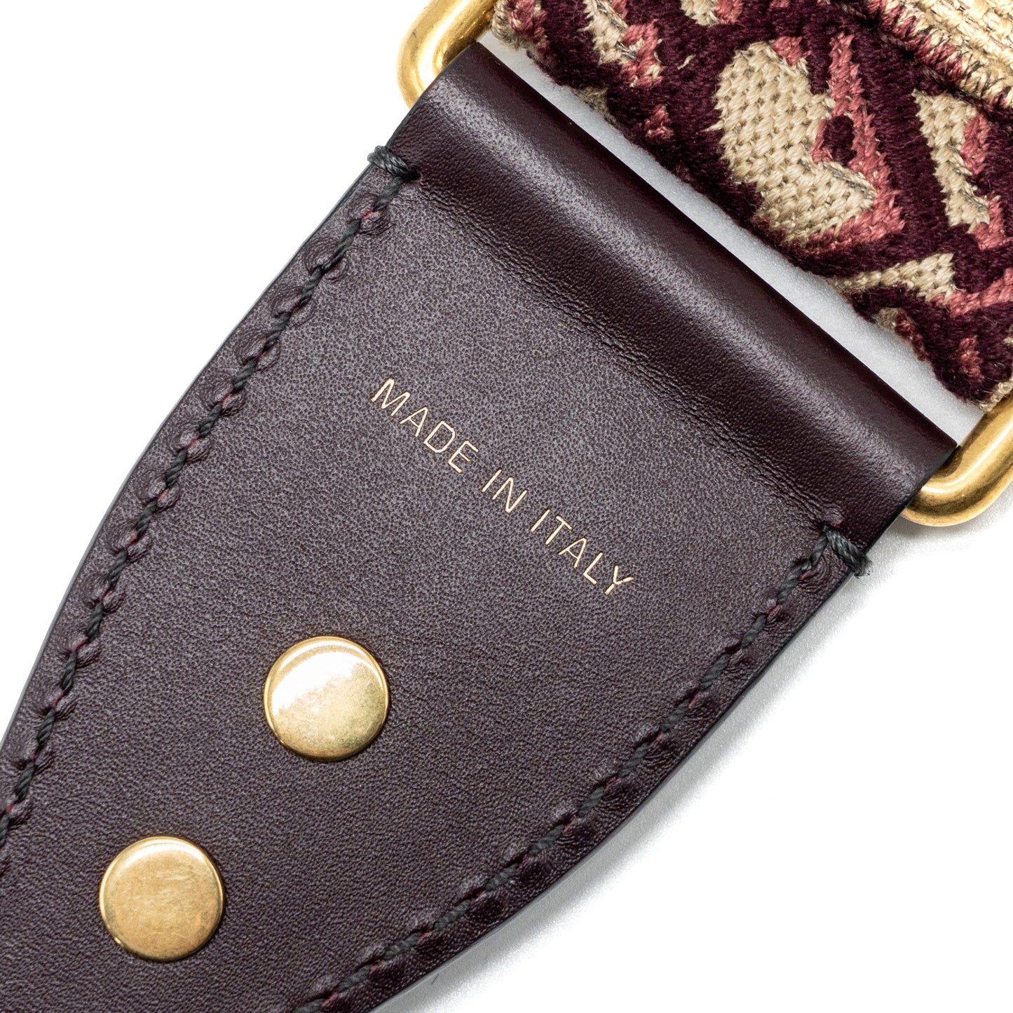 Luxury Dior Shoulder strap oblique canvas / calfskin red GHW