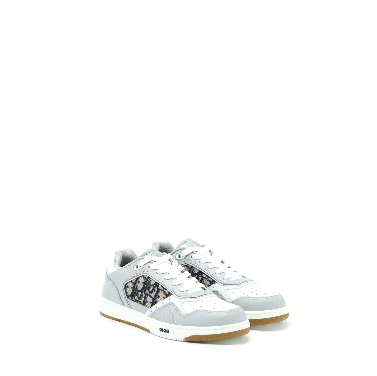Luxury Dior Size 39 B27 Low-top Sneaker Calfskin/Oblique Jacquard Beige/Blue/Grey