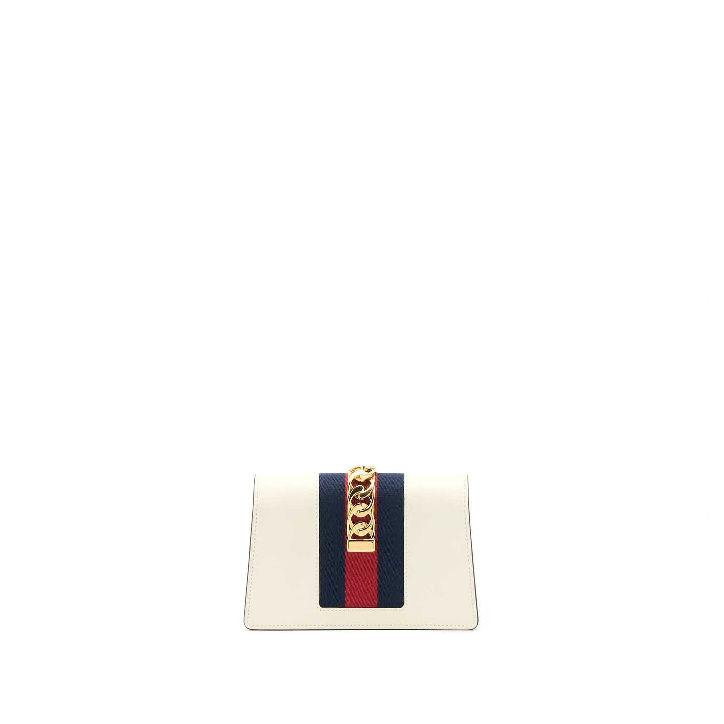 Gucci Sylvie Mini Chain Bag Calfskin White GHW