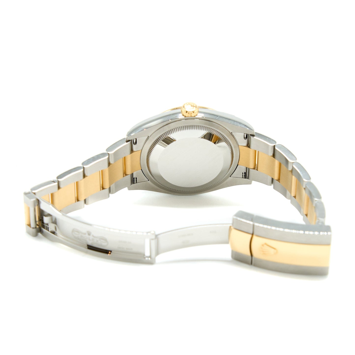 Rolex Datejust 36 Oyster Perpetual, Yellow Gold Features and Olive-Green Diamond Set, Oyster Bracelet Model 126233-0026