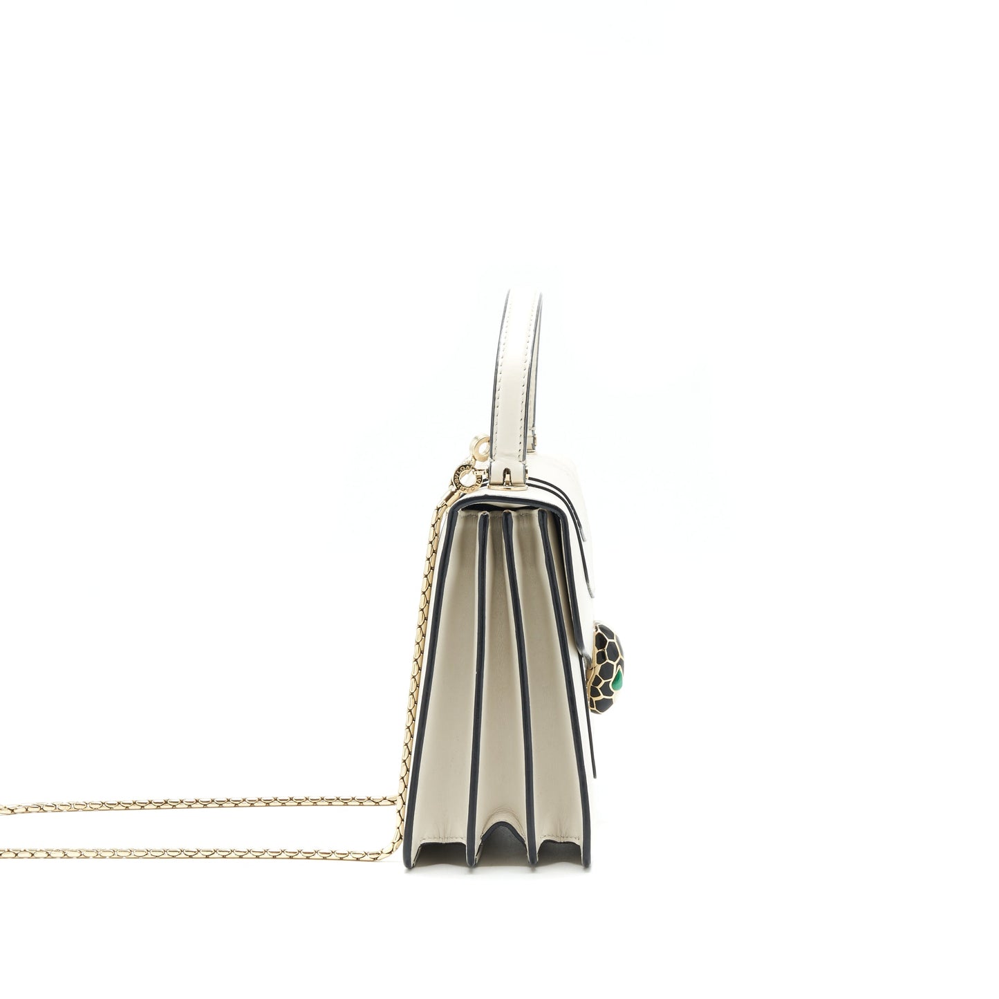 Bvlgari top handle Serpenti bag White