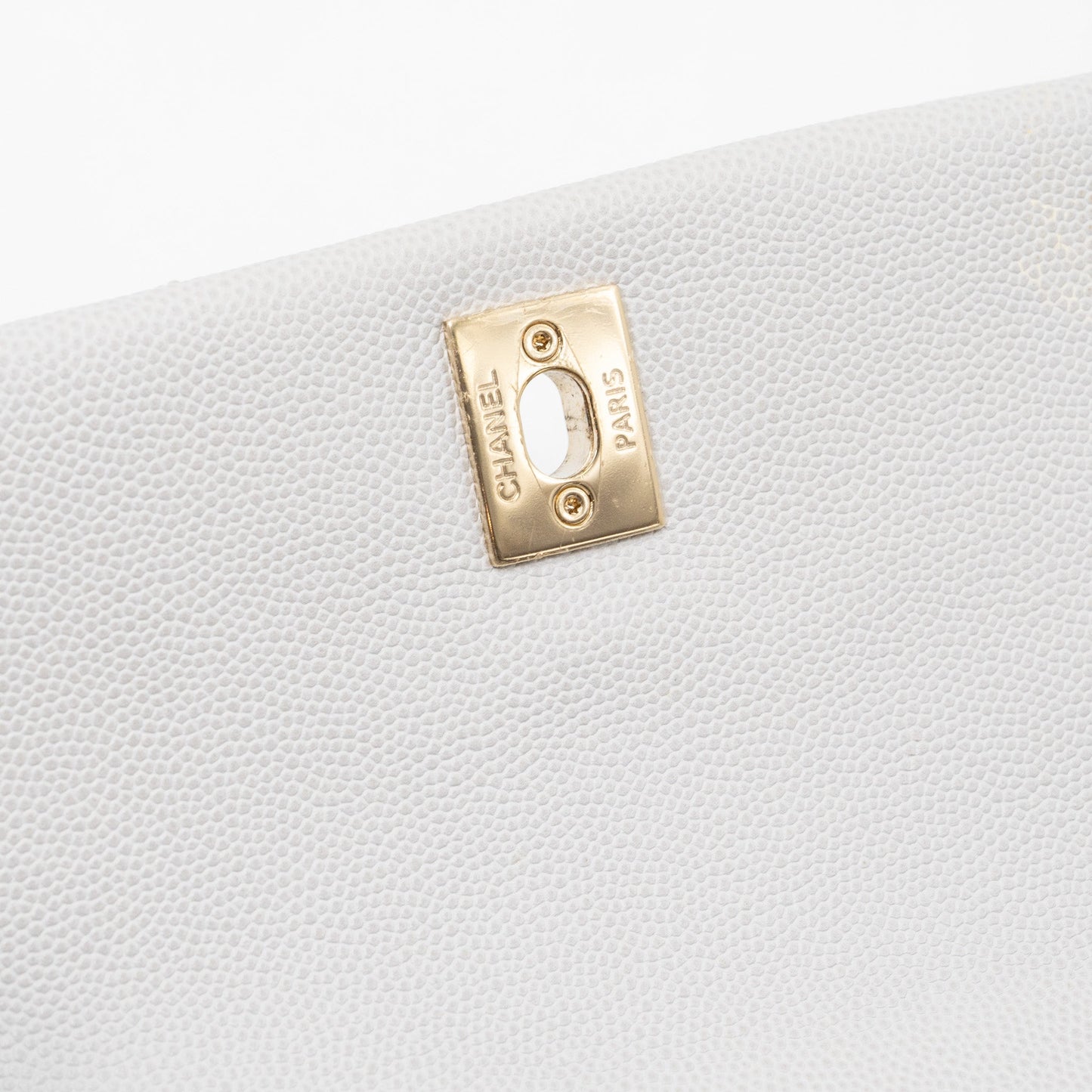 Chanel small coco handle caviar light grey LGHW