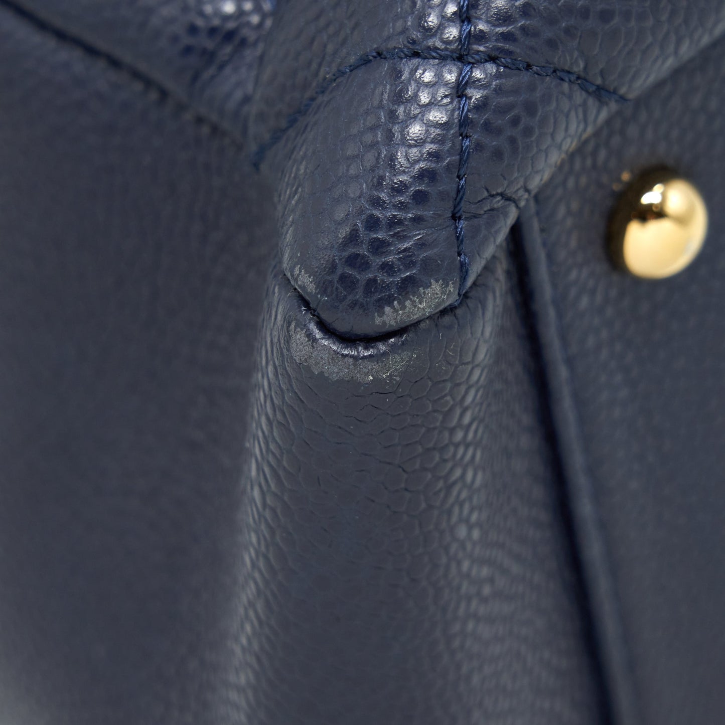 Chanel Grand Shopping Tote XL Caviar Navy Blue GHW
