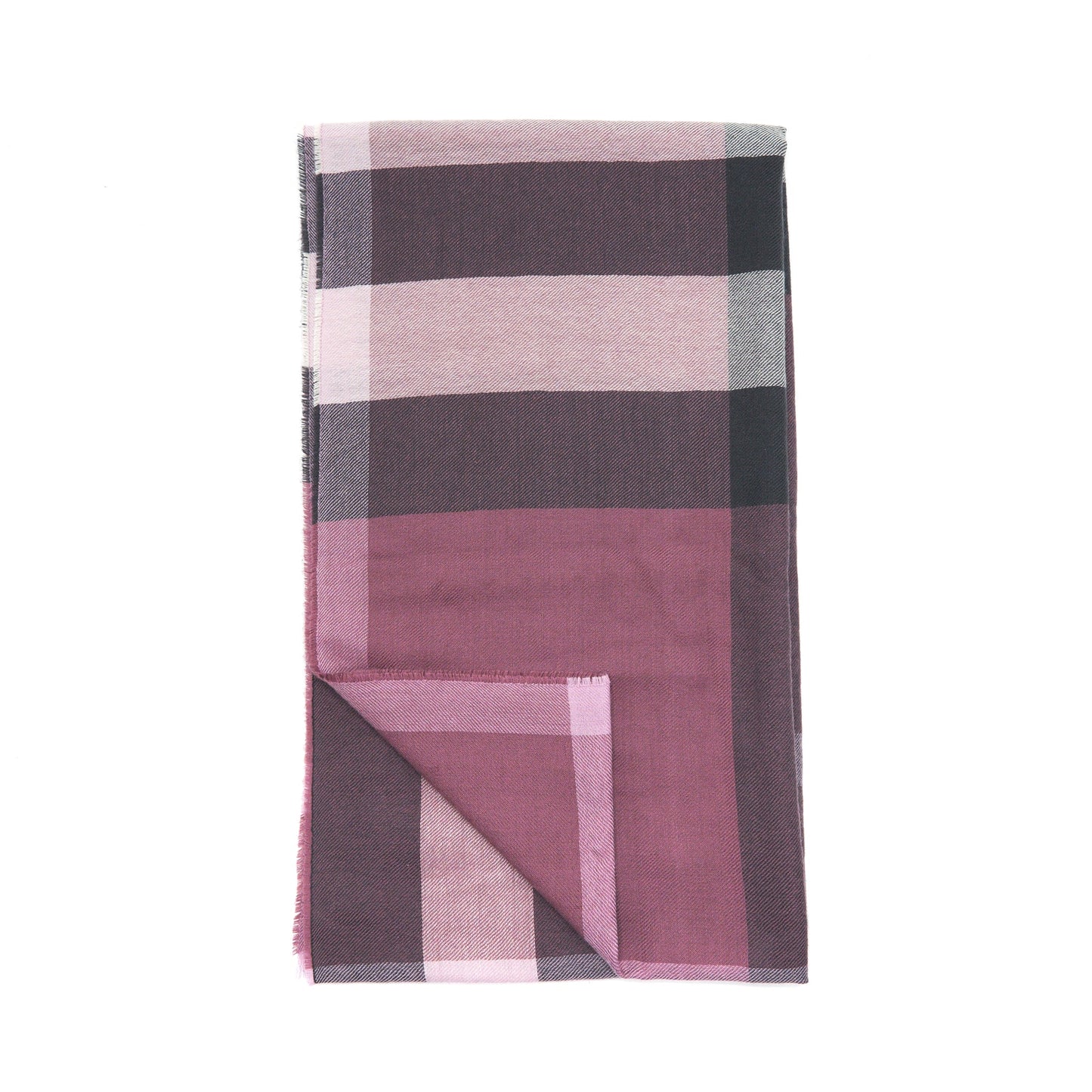 BURBERRY Luxury Fine Check Cashmere Scarf 50 x 180cm