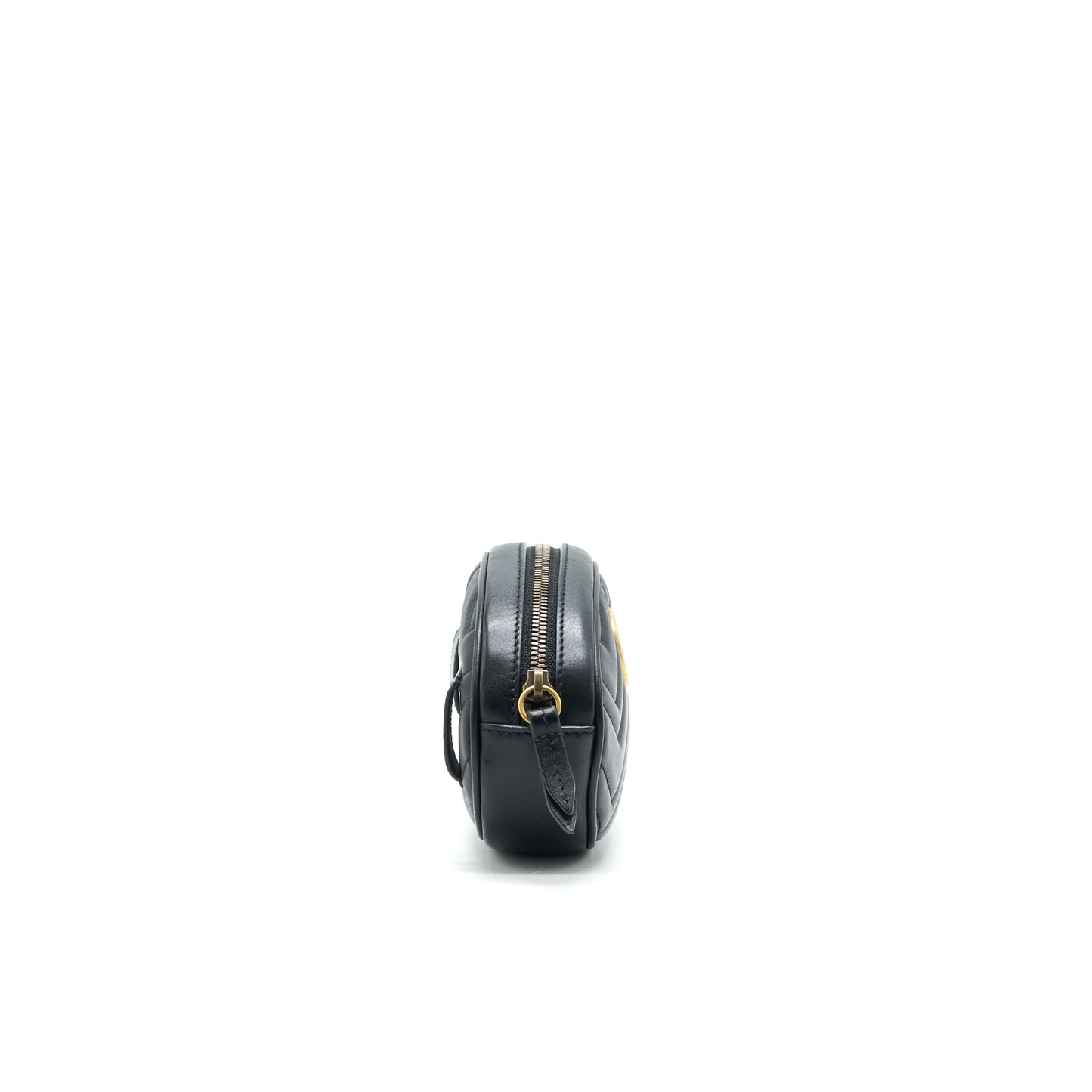 GUCCI GG MARMONT Matelasse Leather Belt Bag in Black 85cm