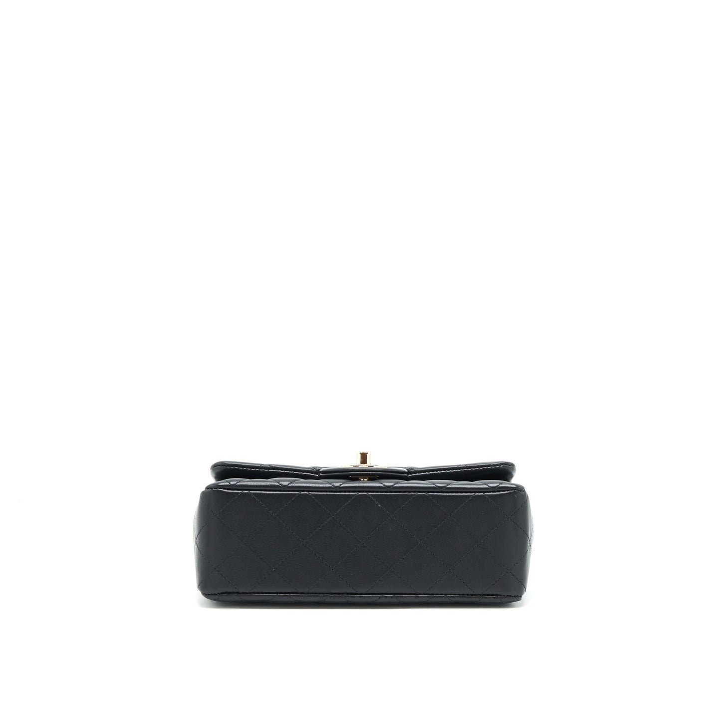 Chanel mini Rectangular Flap Bag Lambskin black LGHW (MICROCHIP)