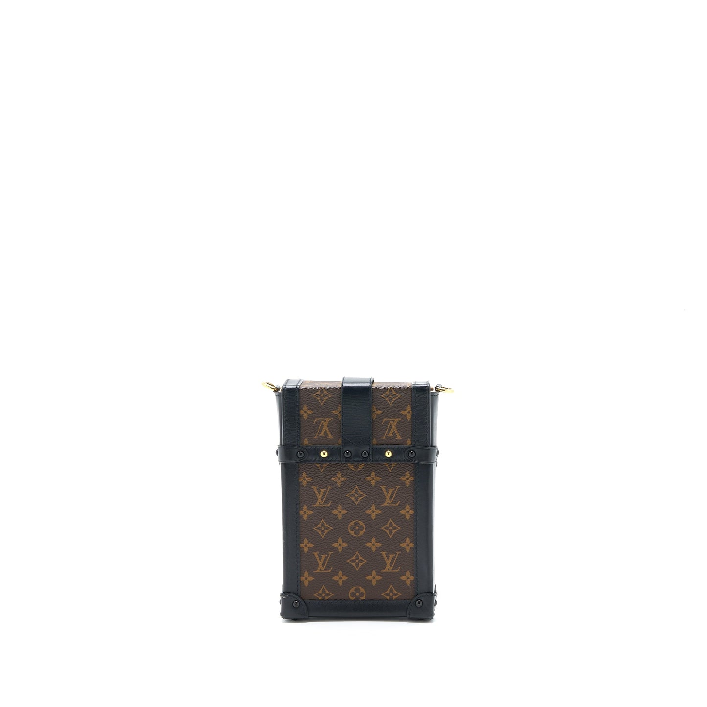 Louis Vuitton Vertical Trunk Pochette with Chain Monogram Canvas GHW