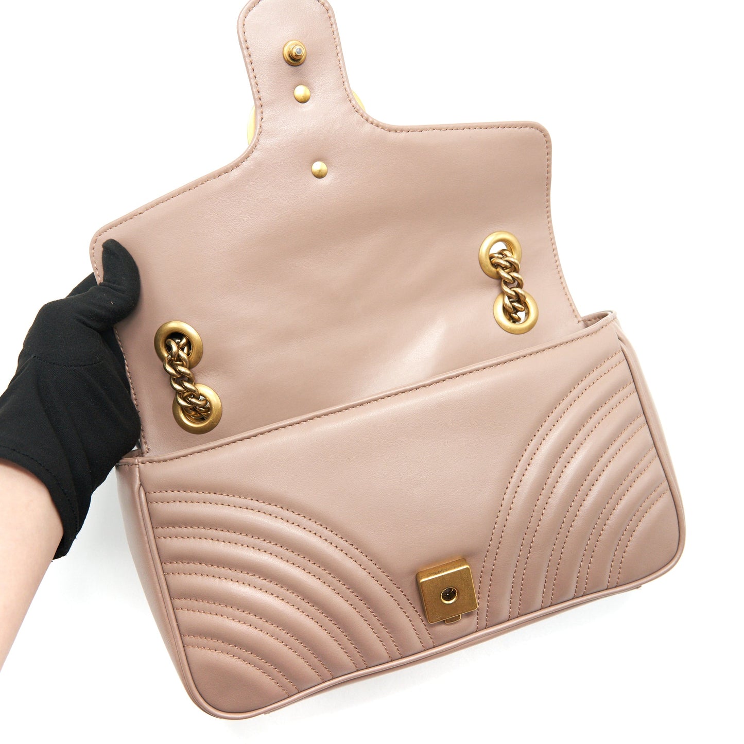 GUCCI GG MARMONT SMALL SHOULDER BAG BEIGE