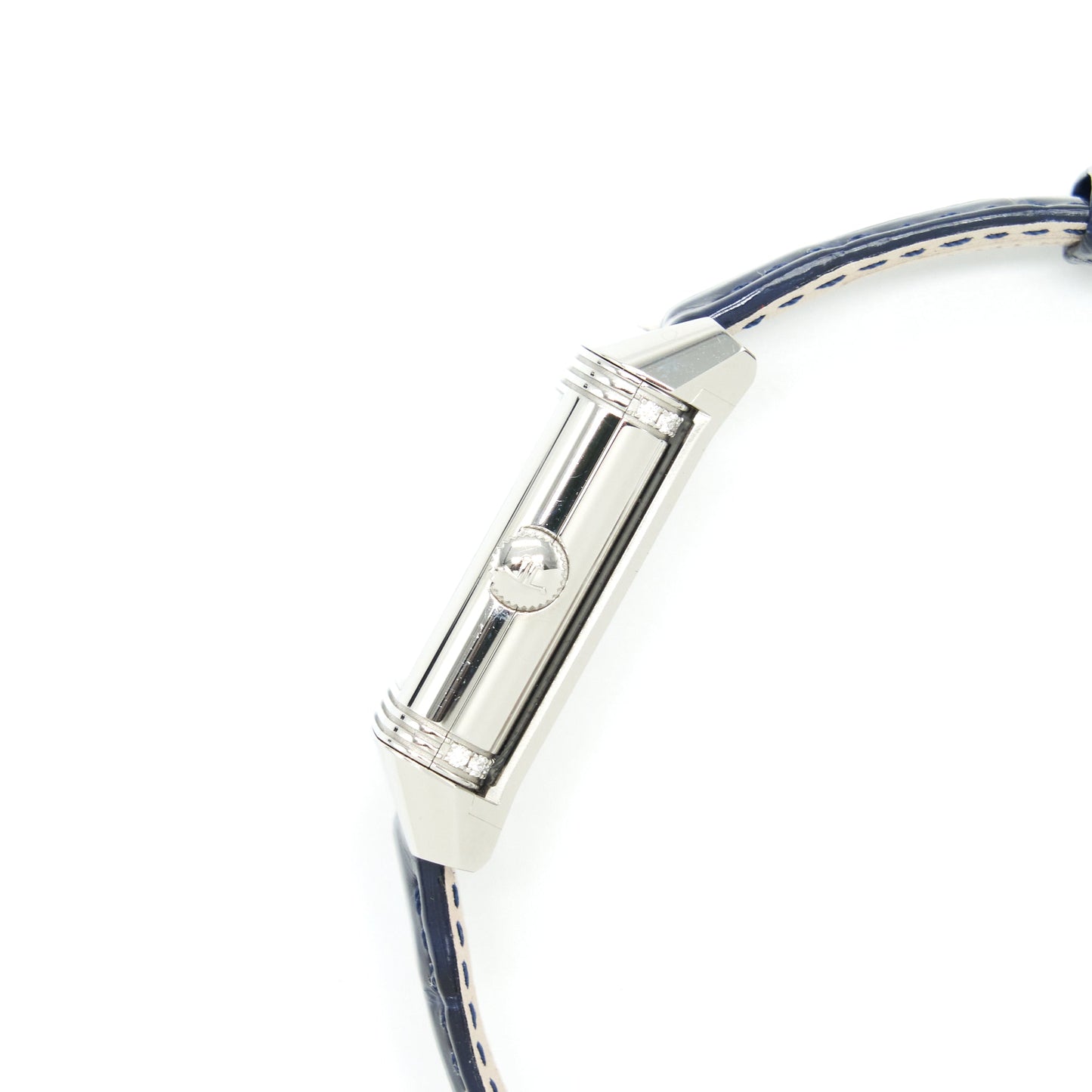 Jeager Lecoultre Reverse On Duet To Moon Stainless Steel Watch With Diamonds Model Q3358420