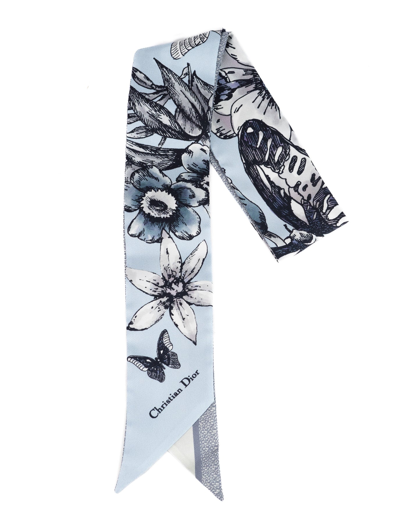Dior Horizon Blue Multicolor Silk Twill