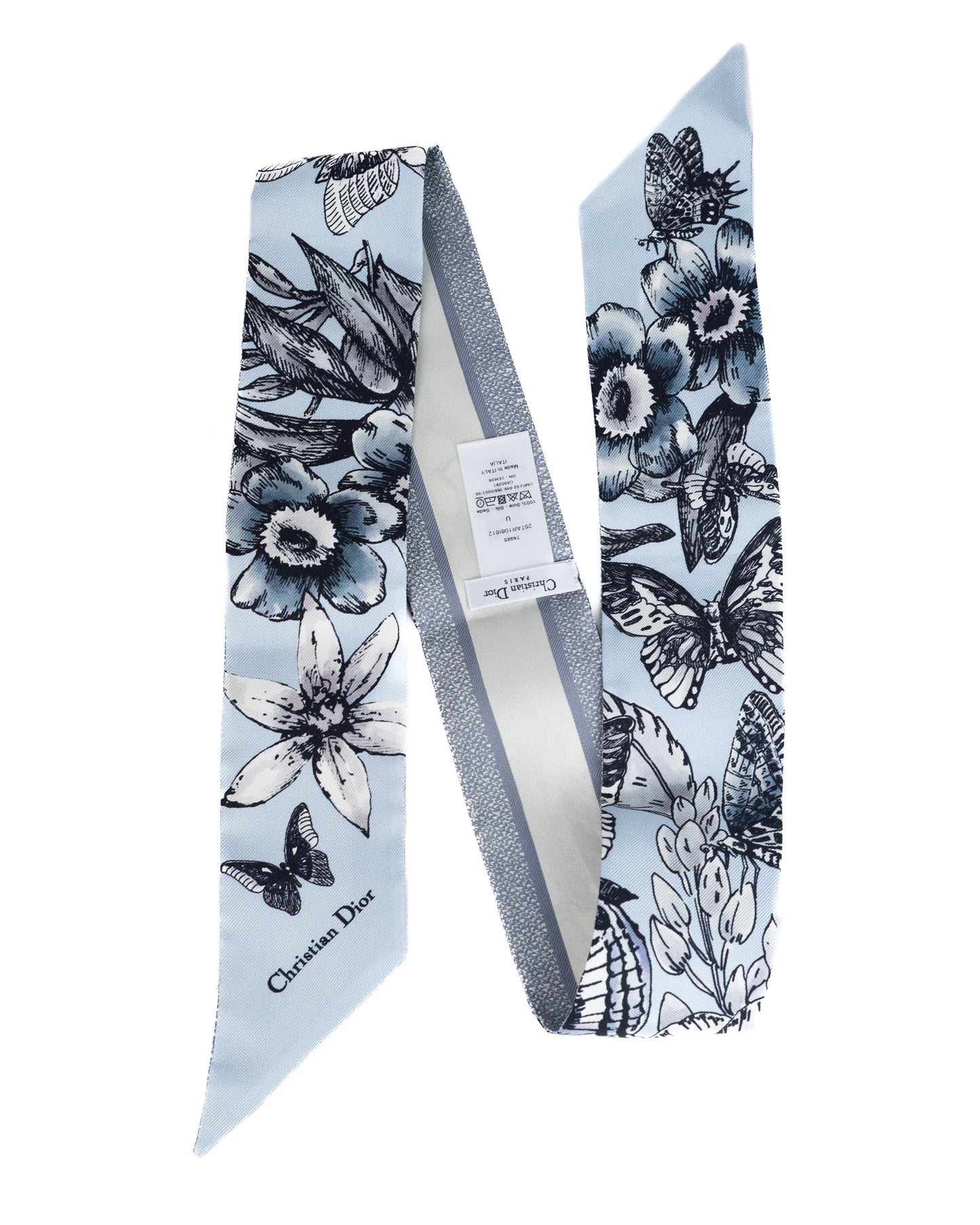 Dior Horizon Blue Multicolor Silk Twill
