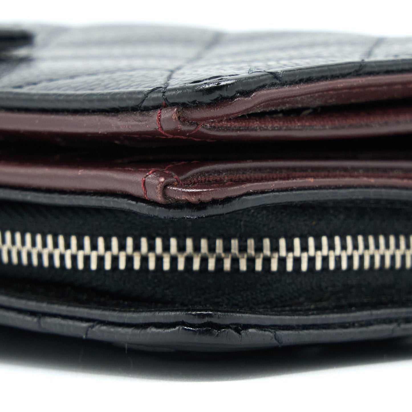 Chanel Compact Zipper Wallet Caviar Black SHW