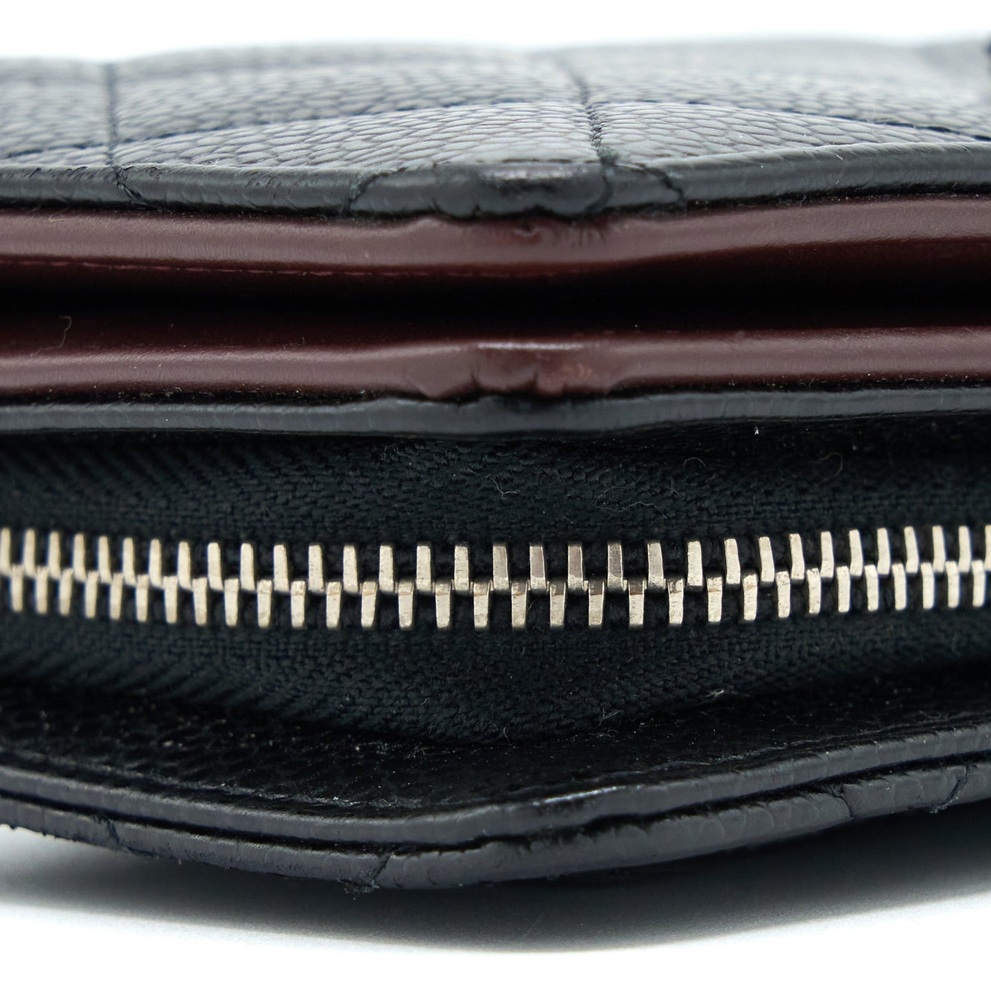 Chanel Compact Zipper Wallet Caviar Black SHW