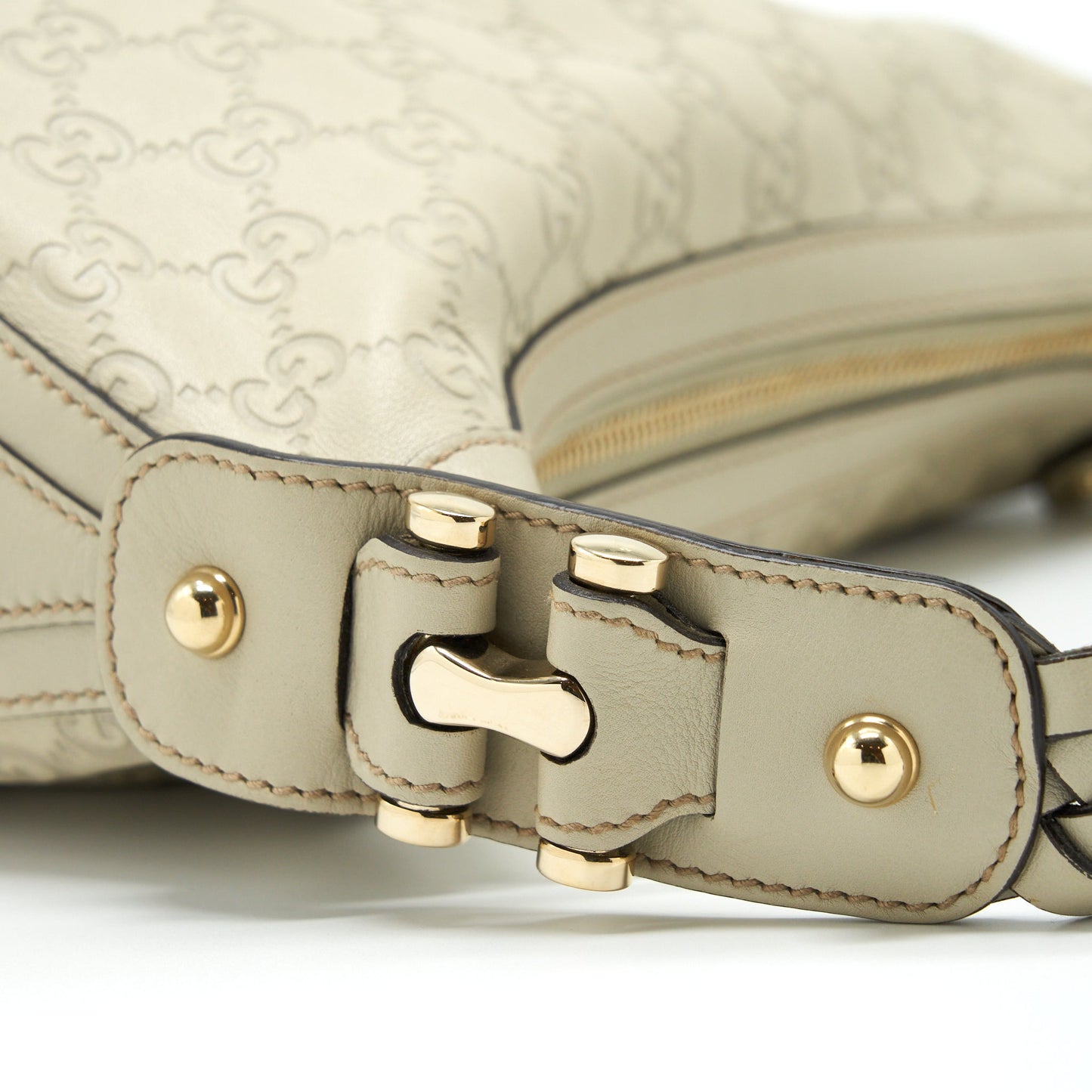 Gucci GG supreme Print Bag Light Grey GHW