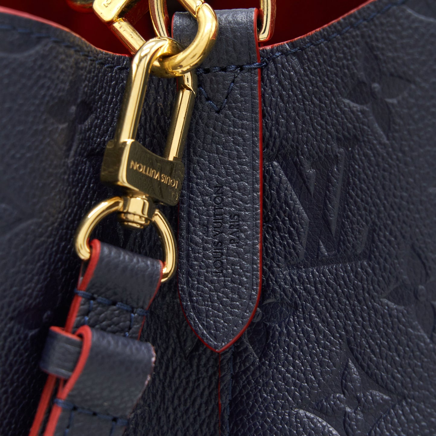Louis Vuitton Neonoe Monogram Empreinte Marine Rouge GHW