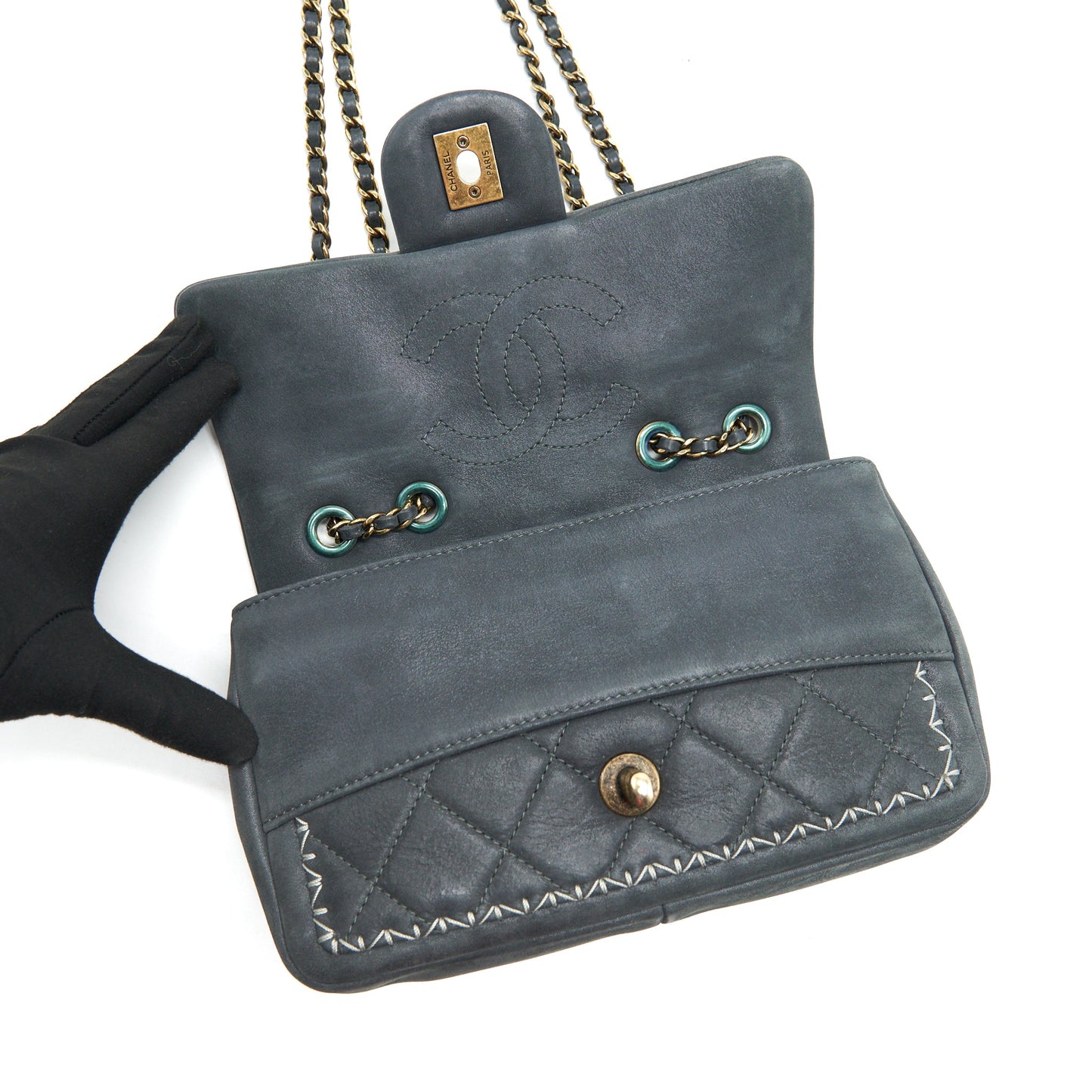 Chanel Suede Calfskin Mini Flap Bag