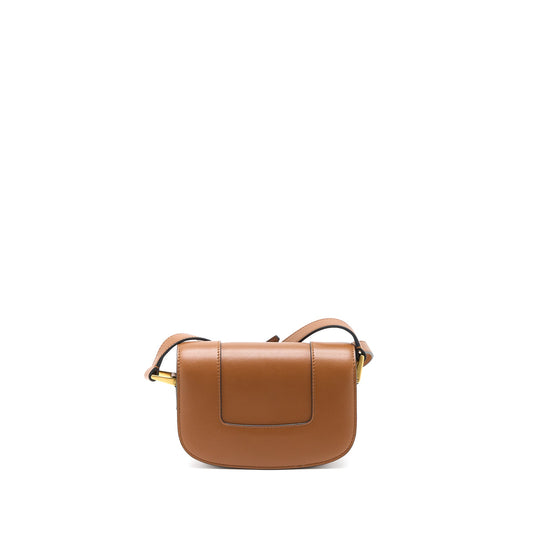 Valentino Small Supervee Crossbody Bag Calfskin Brown GHW