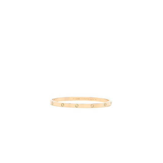 Cartier Size 16 Love Bracelet Small Model Rose Gold