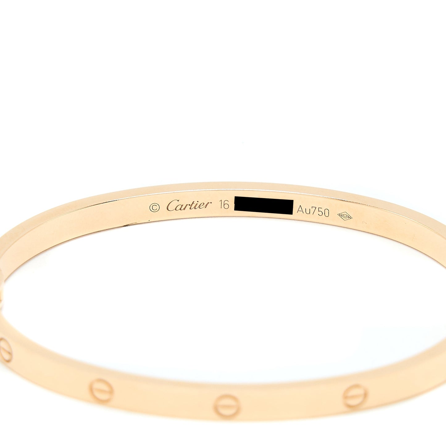 Cartier Size 16 Love Bracelet Small Model Rose Gold