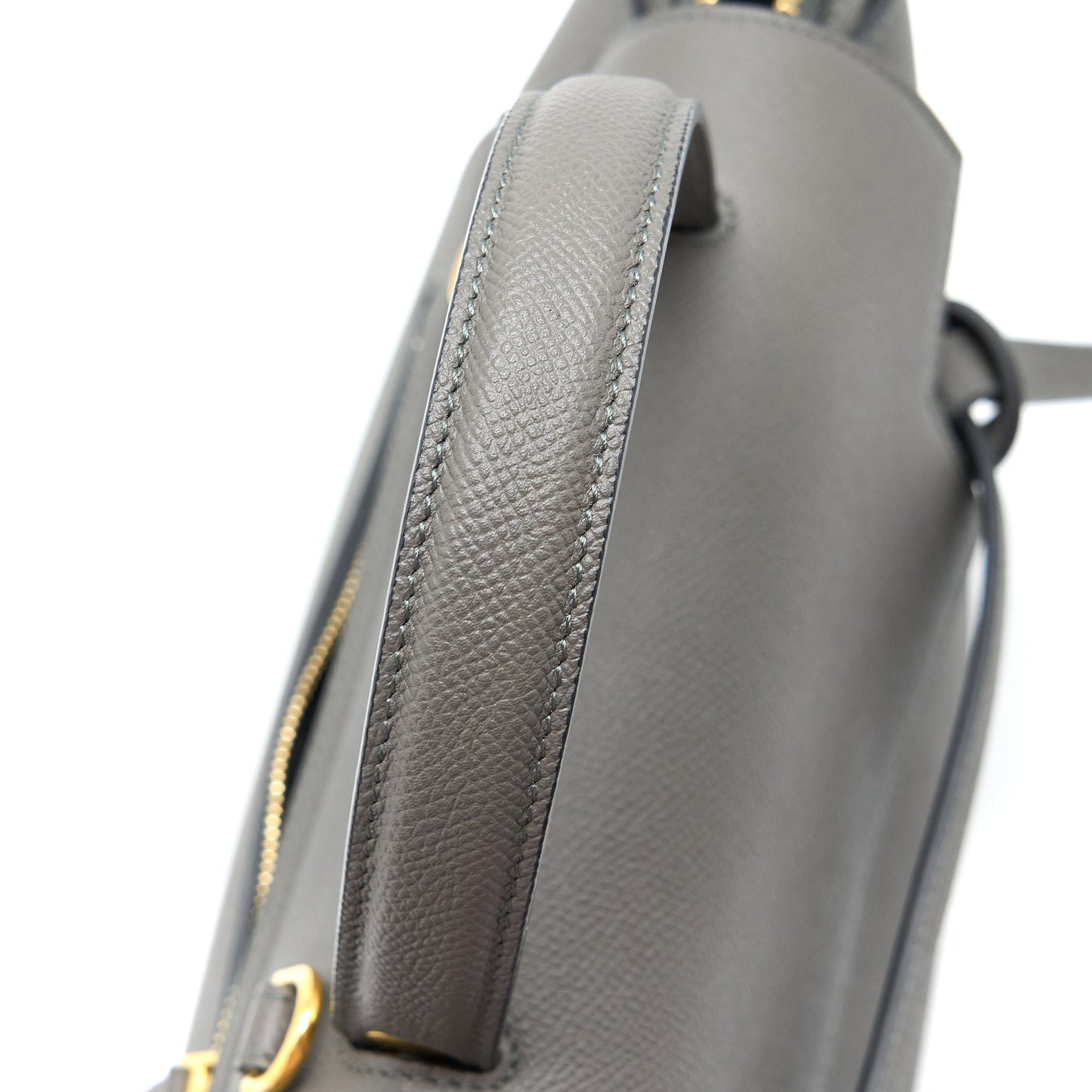 Celine Micro Belt Bag Grained Calfskin Grey GHW