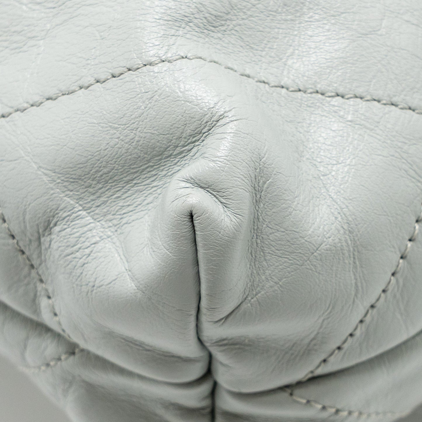 Chanel Small 22 Bag Shiny Calfskin Light Blue GHW (Microchip)