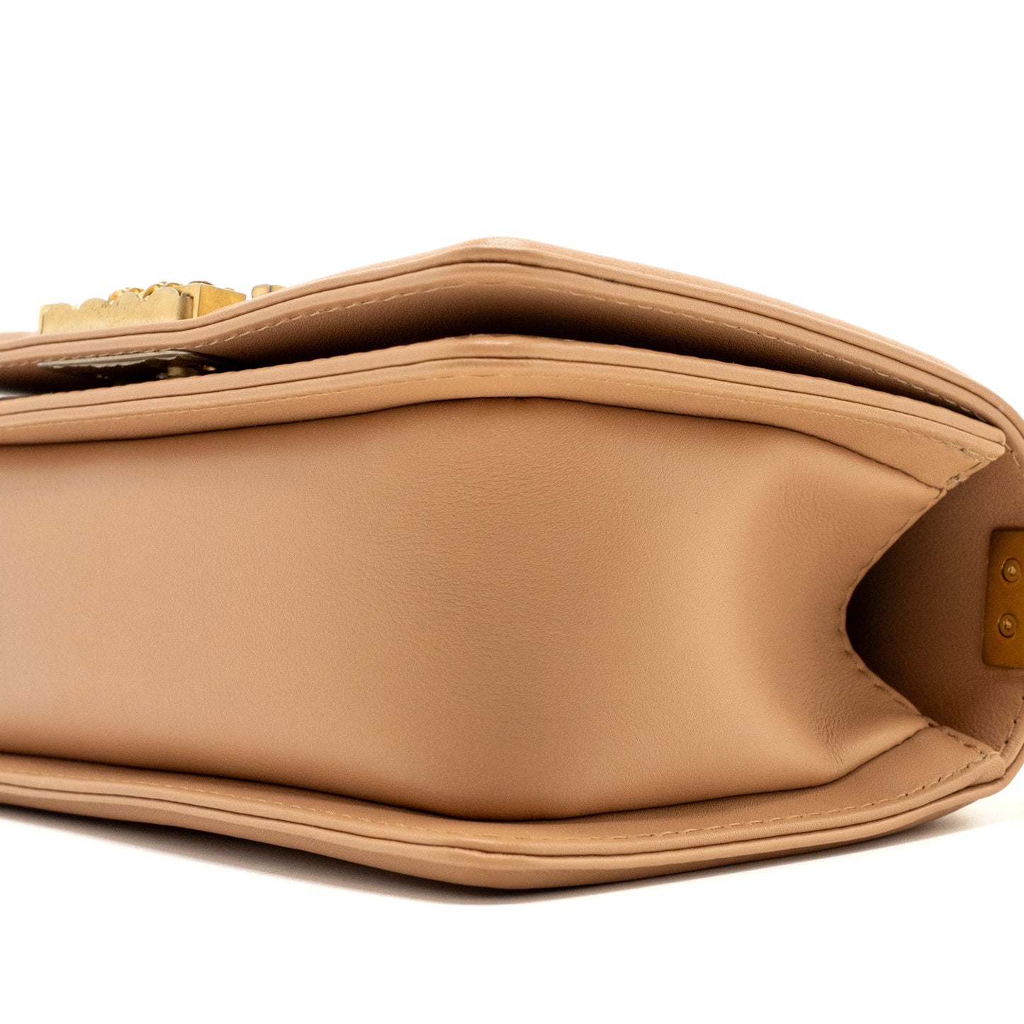 Chanel Small Boy Bag limited edition Calfskin Dark Beige GHW