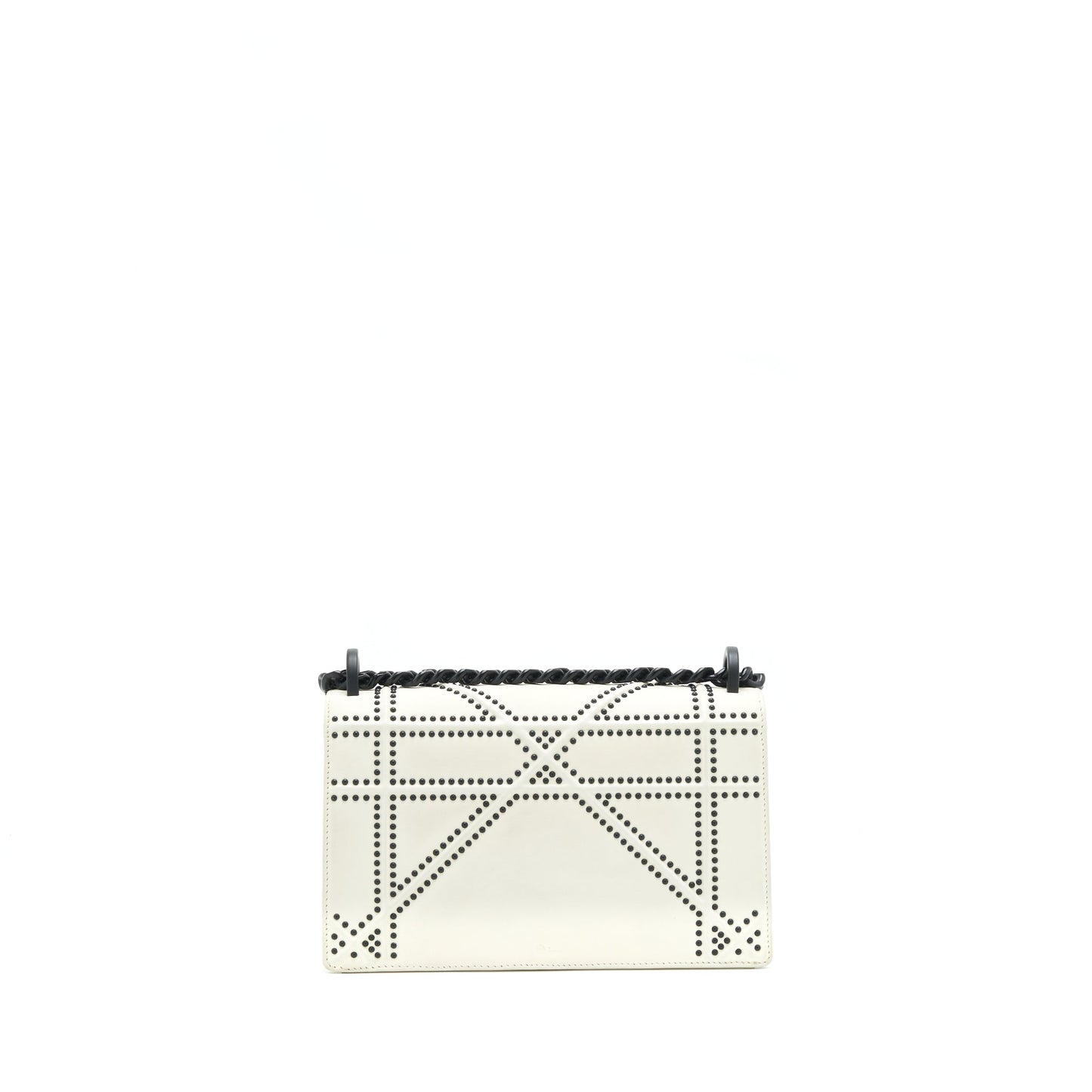 Luxury Dior Small Luxury Diorama Studded White With Black Hardware