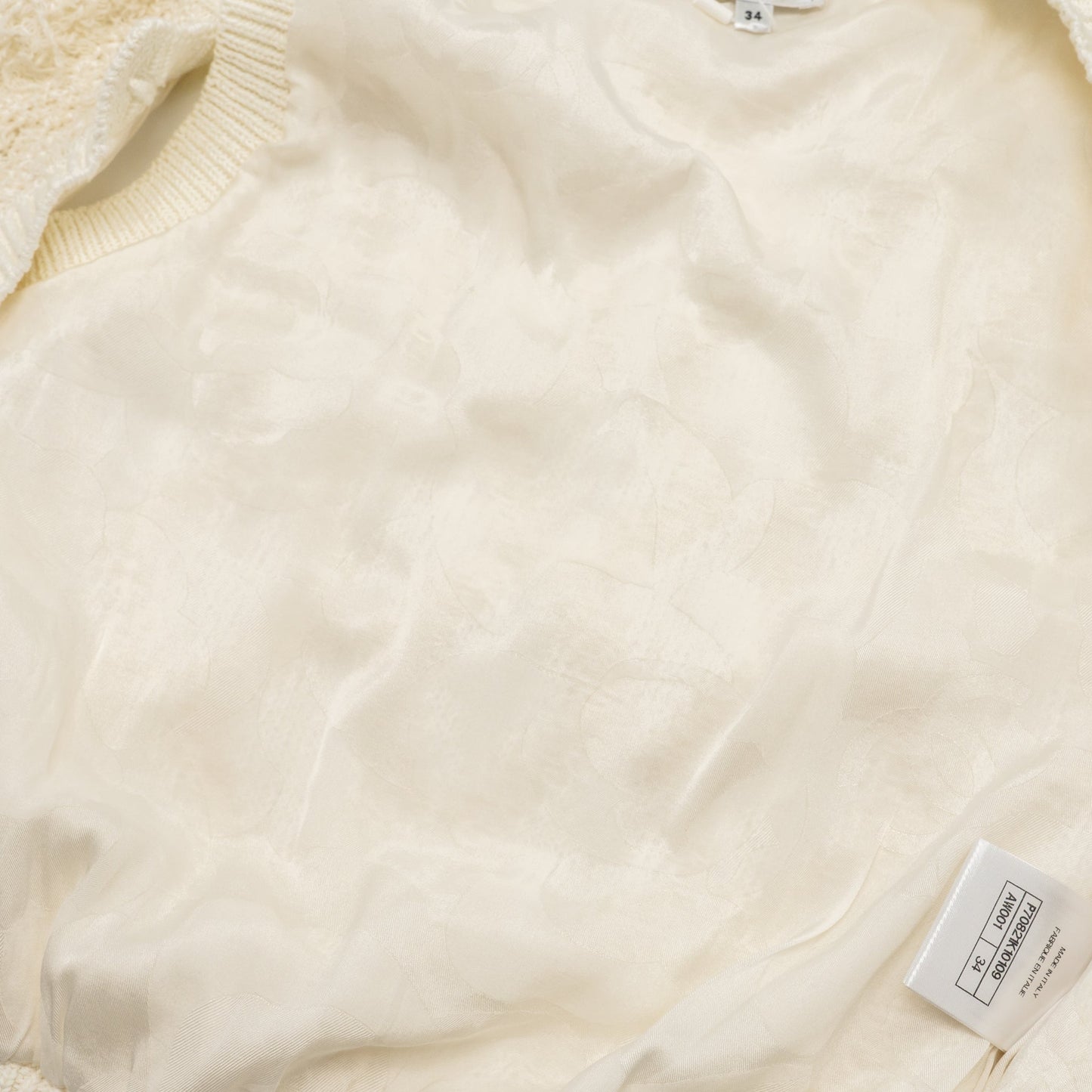 Chanel Size 34 21S No.5 Button Sleeveless Top Cotton/True Hemp/Polyamide Ecru LGHW