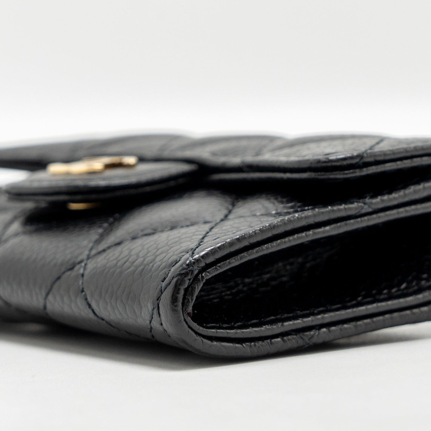 CHANEL Classic Flap Card Holder Caviar Black GHW