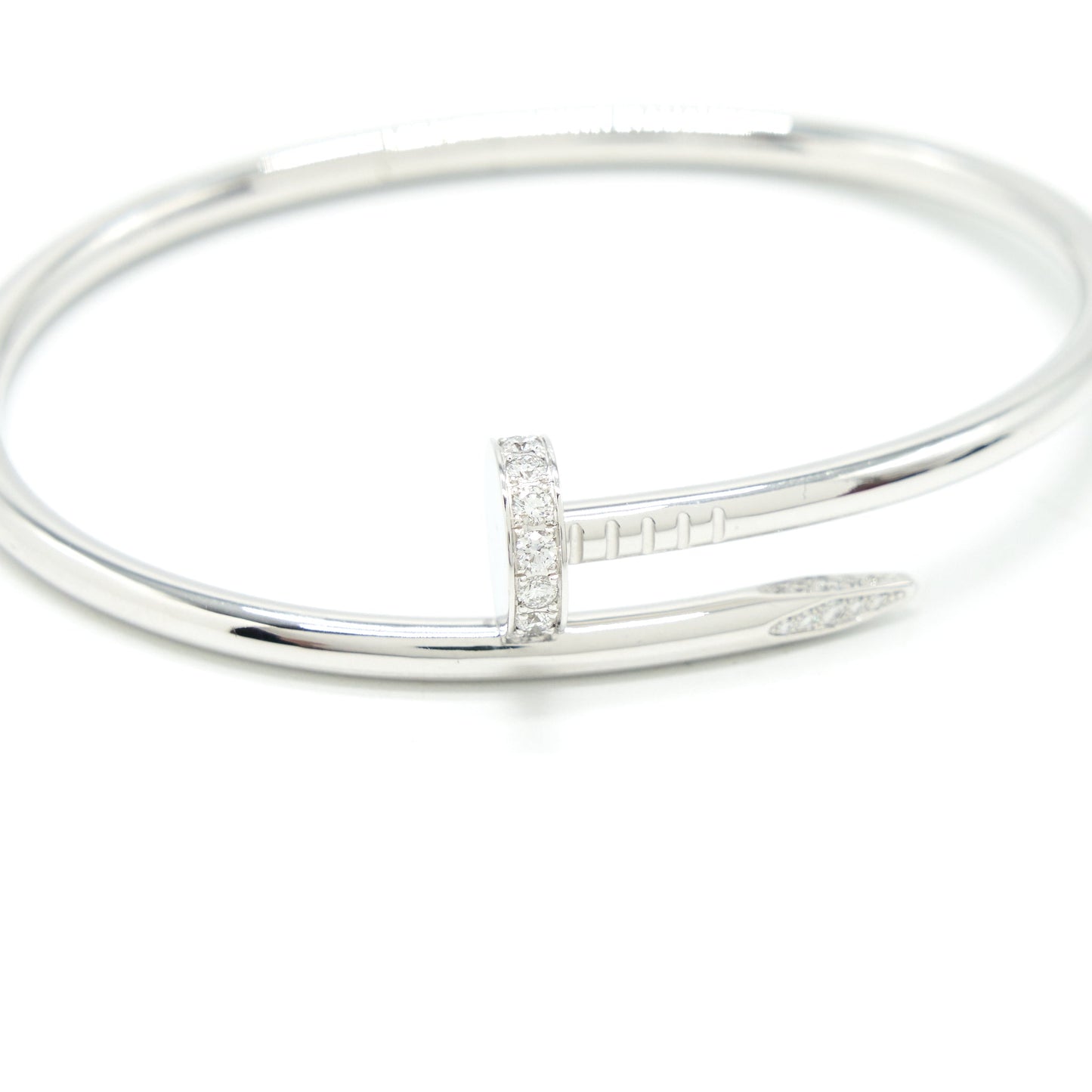 CARTIER JUSTE UN CLOU BRACELET WHITE GOLD WITH DIAMONDS size18