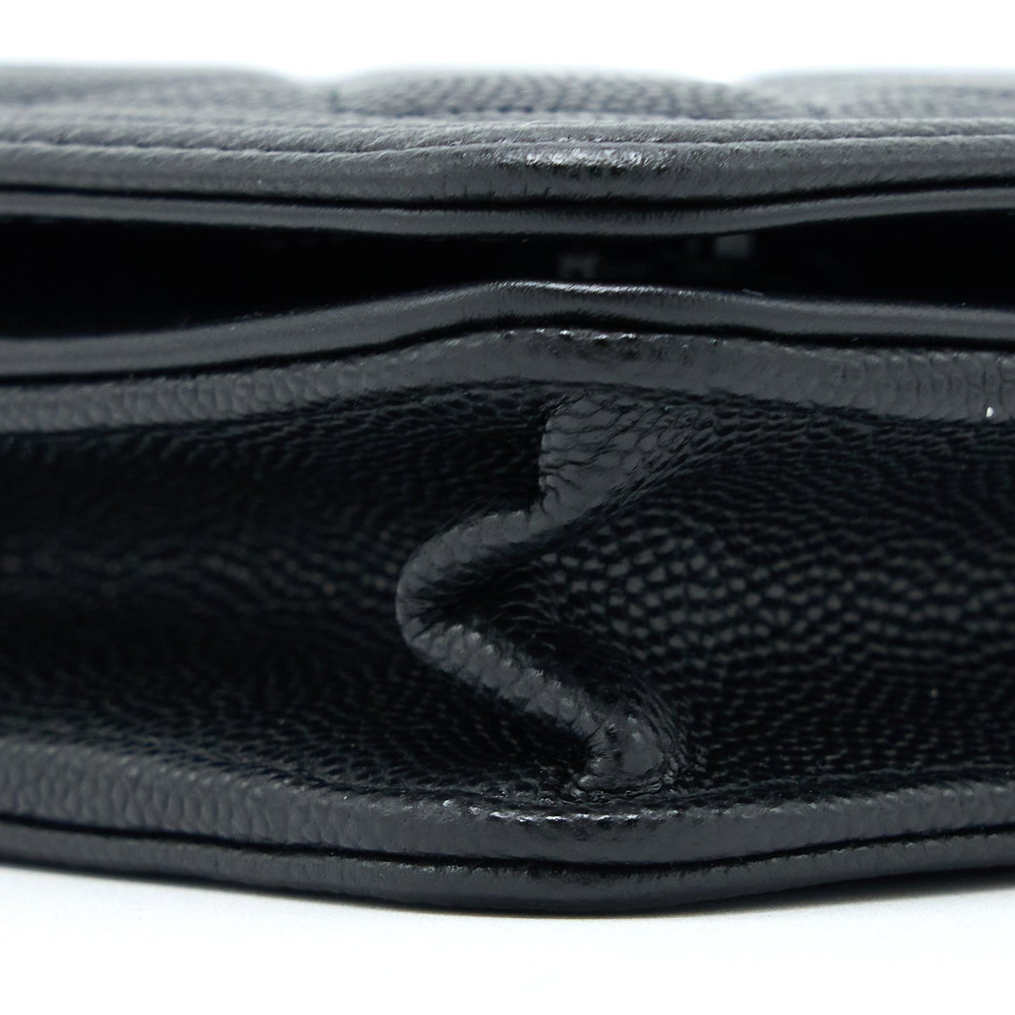 Chanel Boy Wallet on Chain Caviar Black GHW (Microchip)