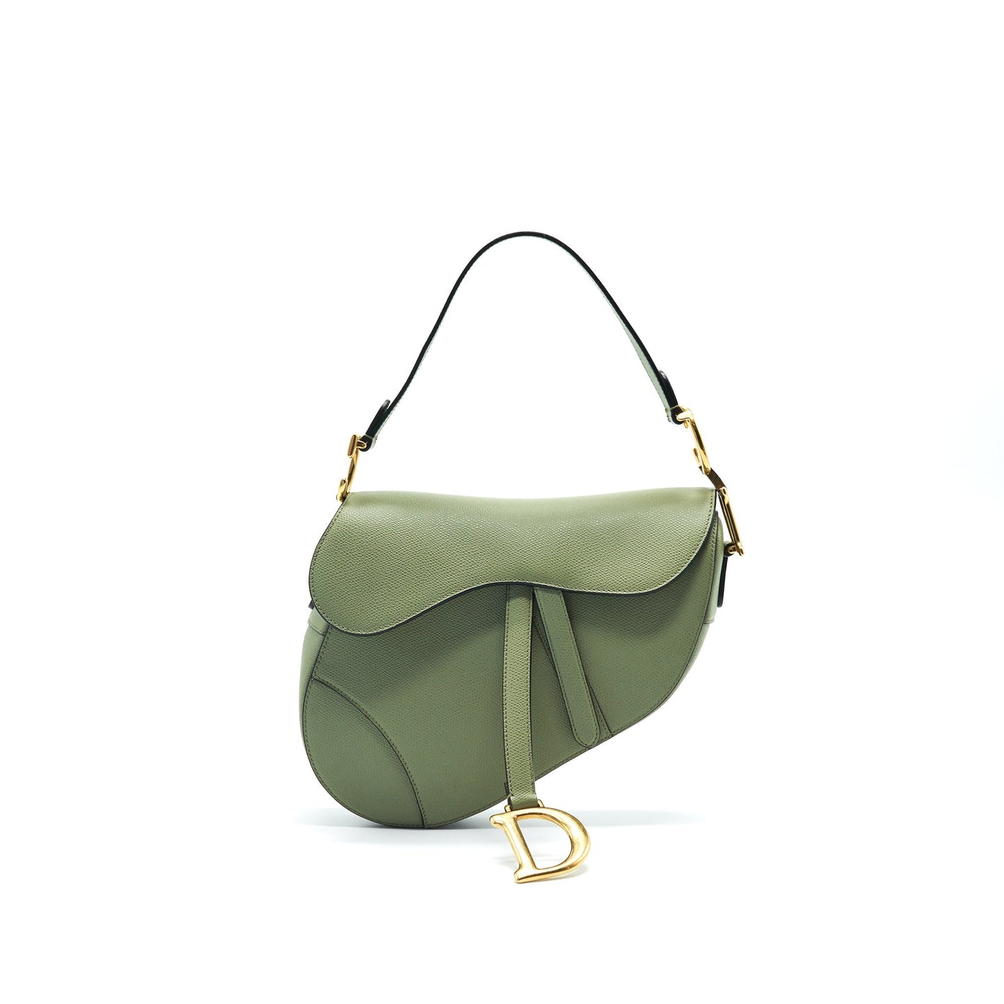 Christian Luxury Dior Medium Saddle Bag Green