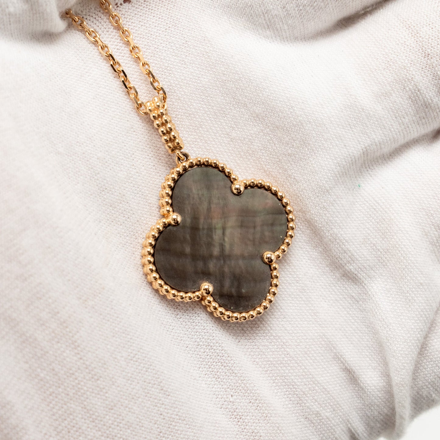 Van Cleef & Arpels Magic Alhambra Necklace Grey Mother Of Pearl Rose Gold