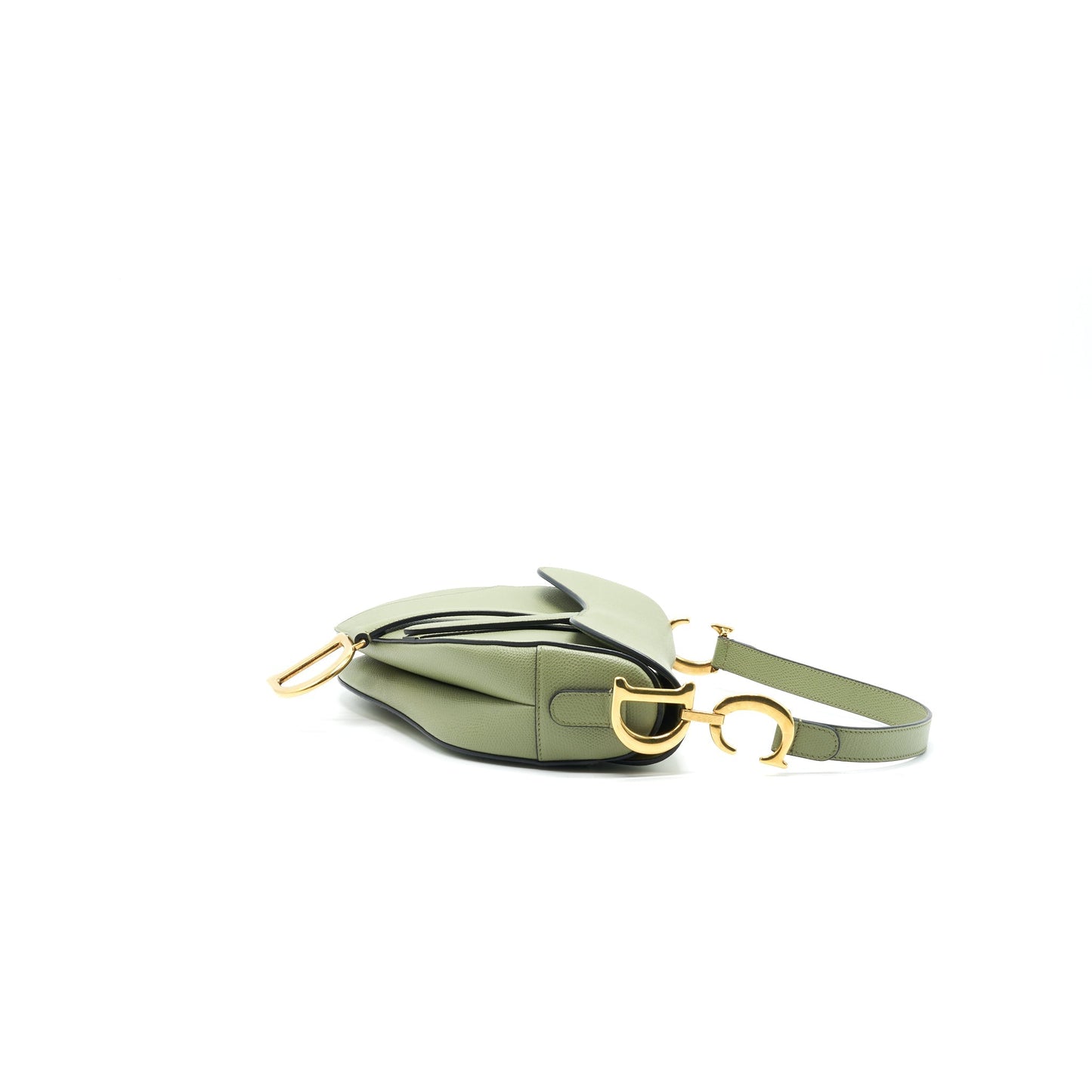 Christian Luxury Dior Medium Saddle Bag Green