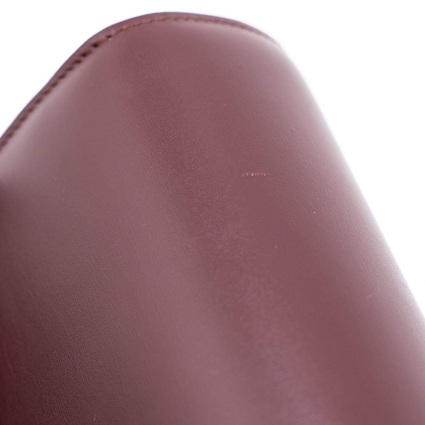 Celine Mini Box Calfskin Burgundy Brushed GHW