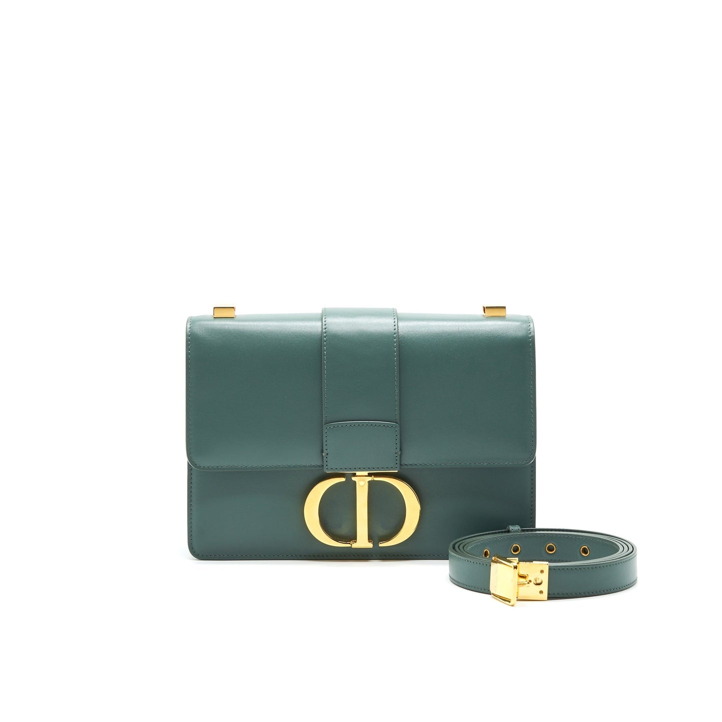 Luxury Dior 30 Montaigne Medium Bag Calfskin Green
