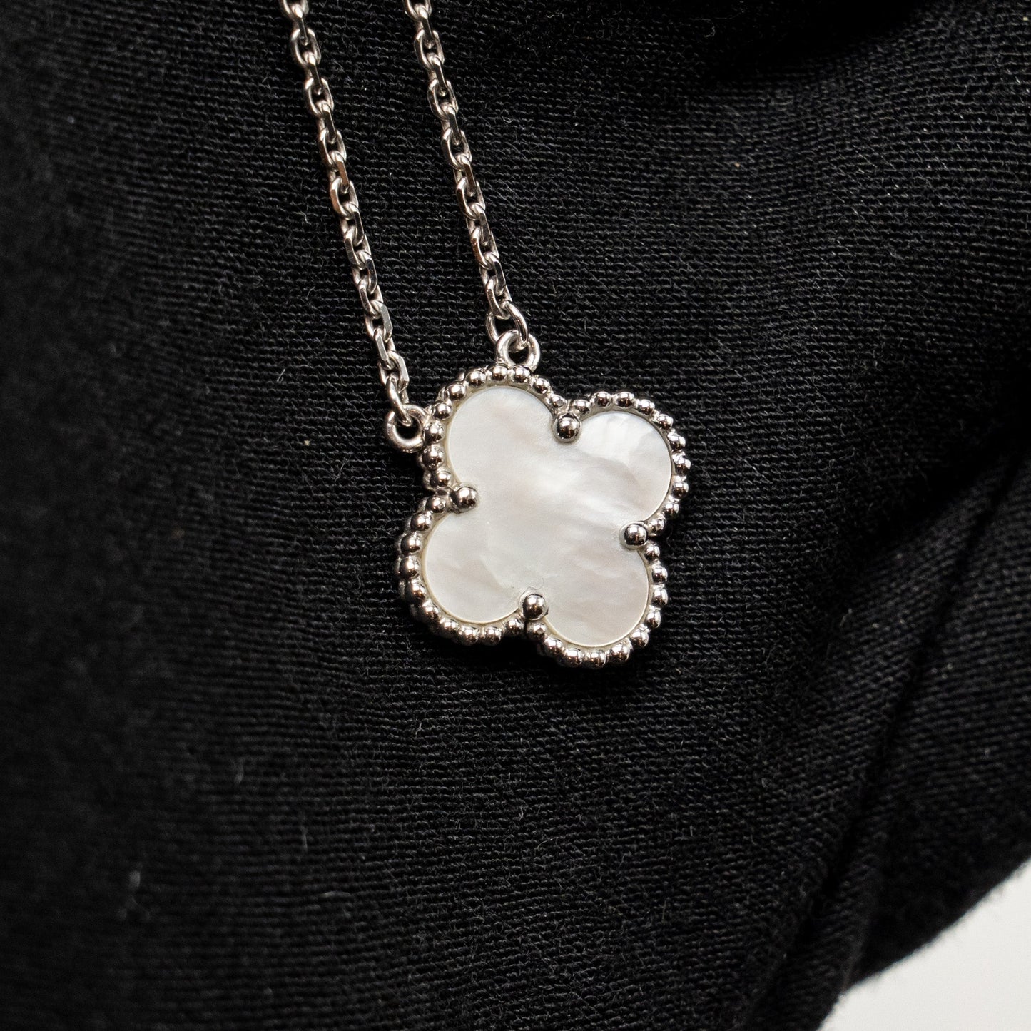 Van Cleef & Arpels Vintage Alhambra Pendant Mother-of-Pearl, White Gold