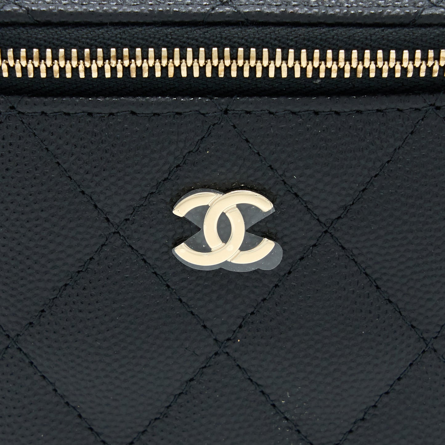 Chanel 23C Mini Vanity With Chain Caviar Black LGHW