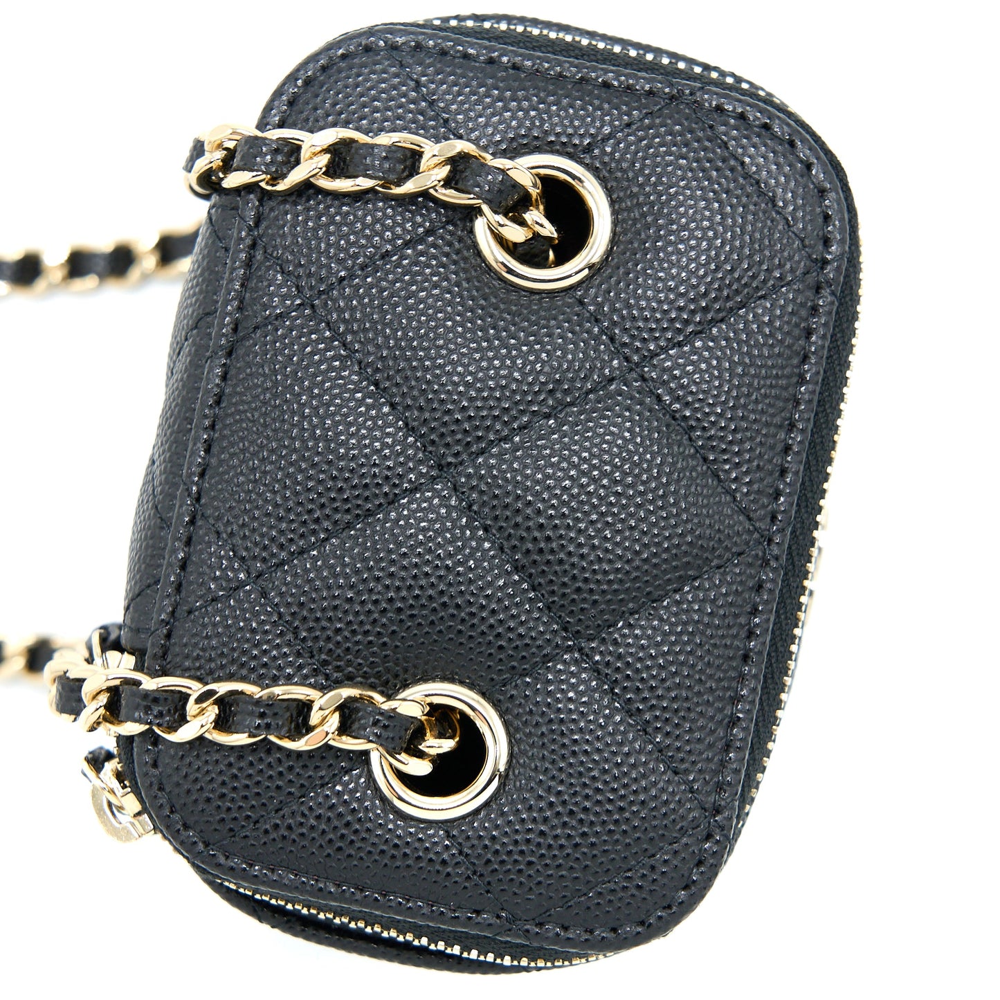 Chanel 23C Mini Vanity With Chain Caviar Black LGHW